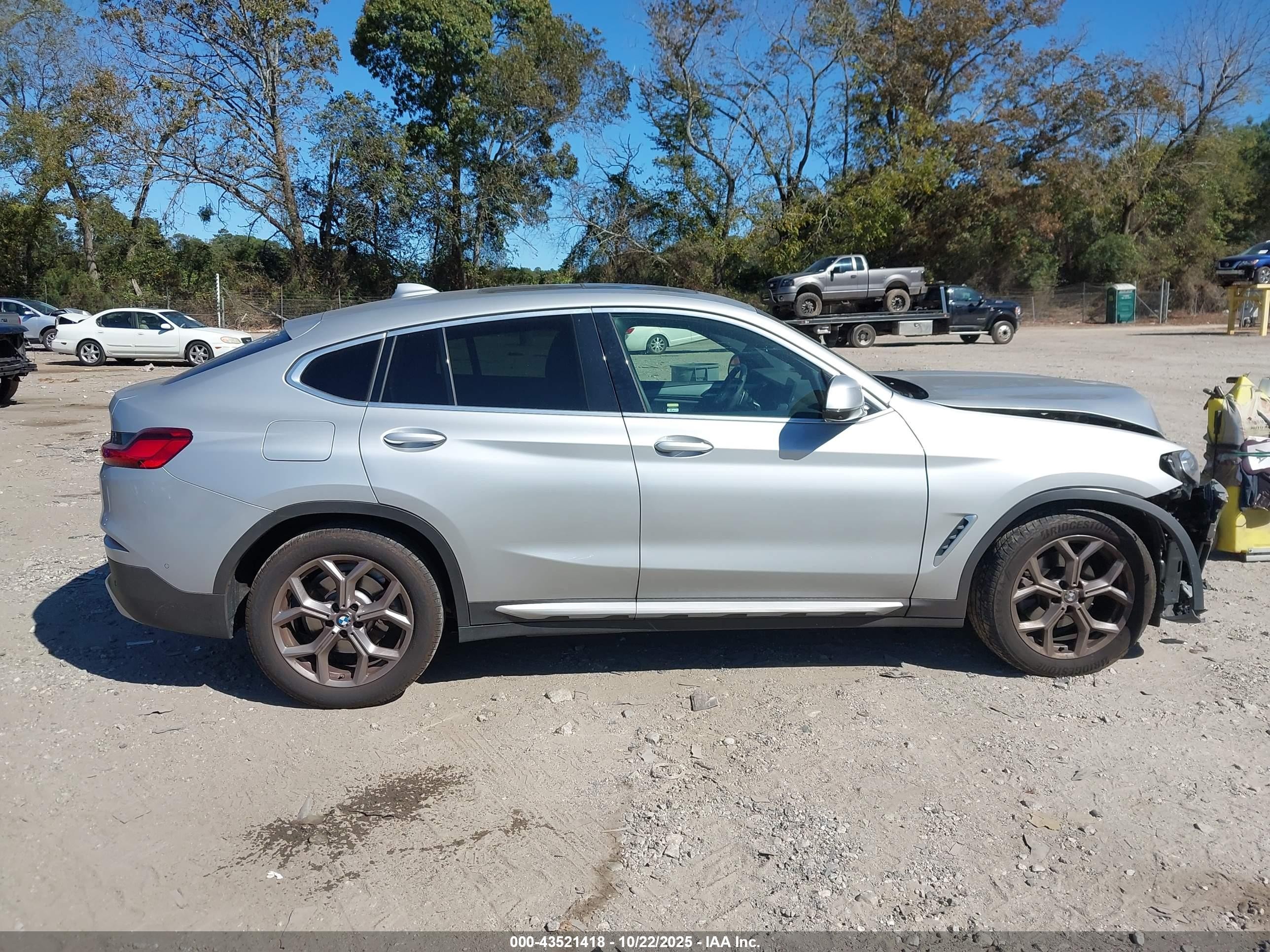 2021 Bmw X4 Xdrive30i Silver vin: 5UX2V1C09M9F98832