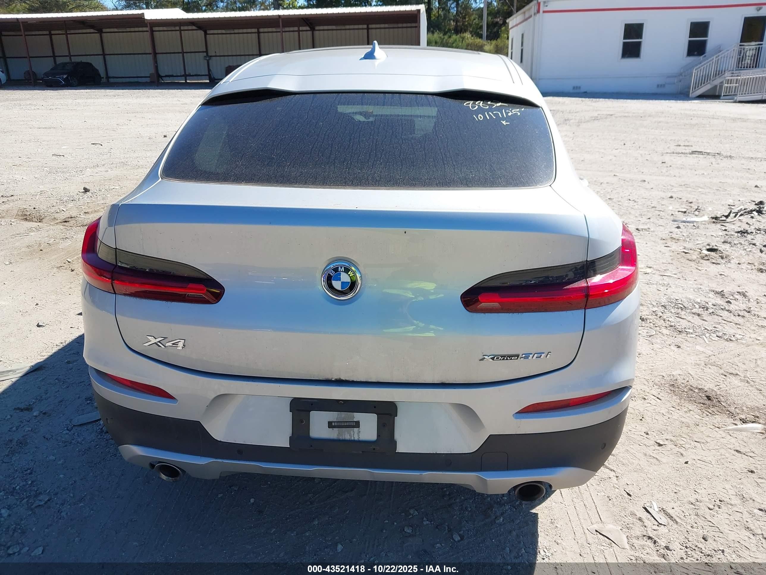 2021 Bmw X4 Xdrive30i Silver vin: 5UX2V1C09M9F98832