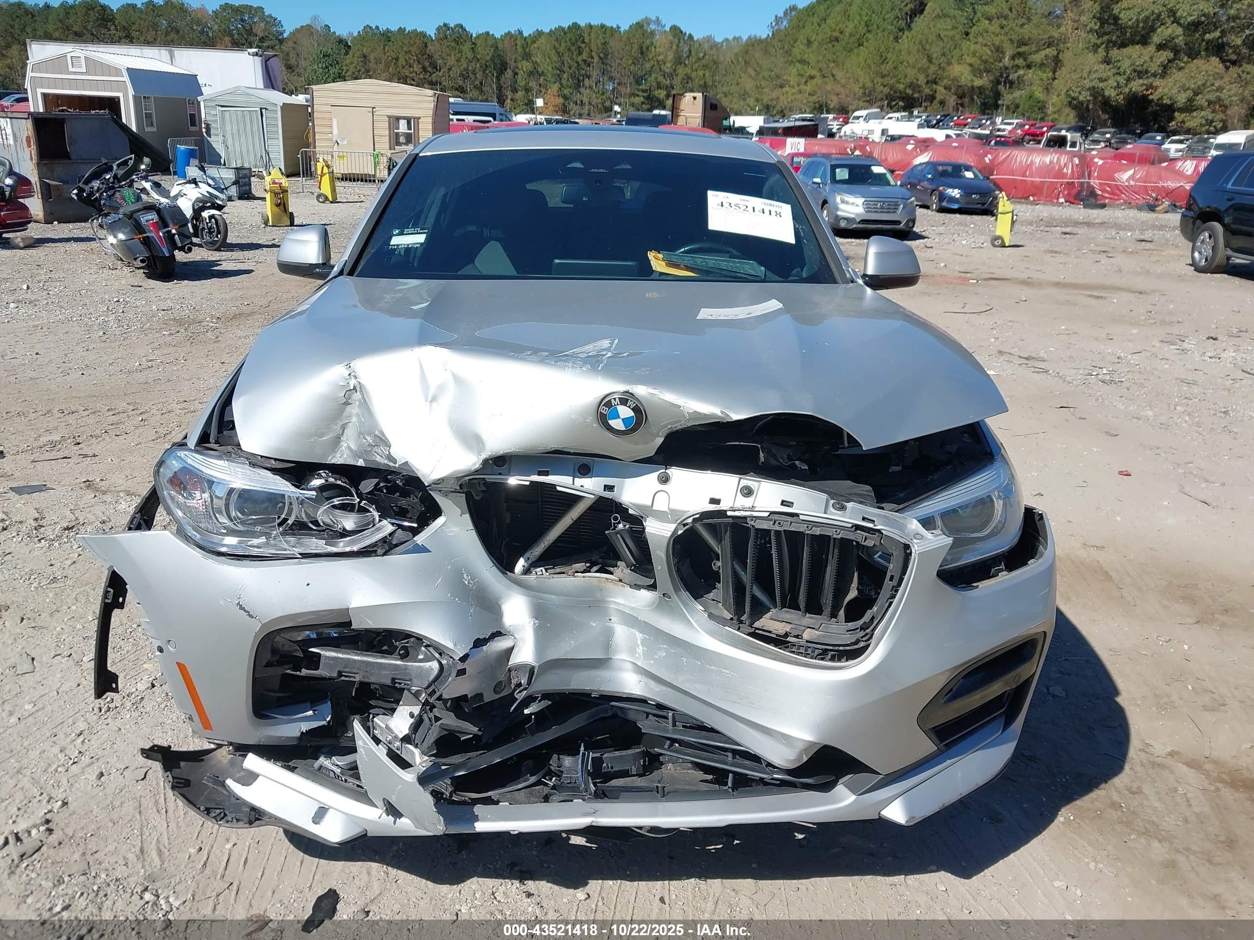 2021 Bmw X4 Xdrive30i Silver vin: 5UX2V1C09M9F98832