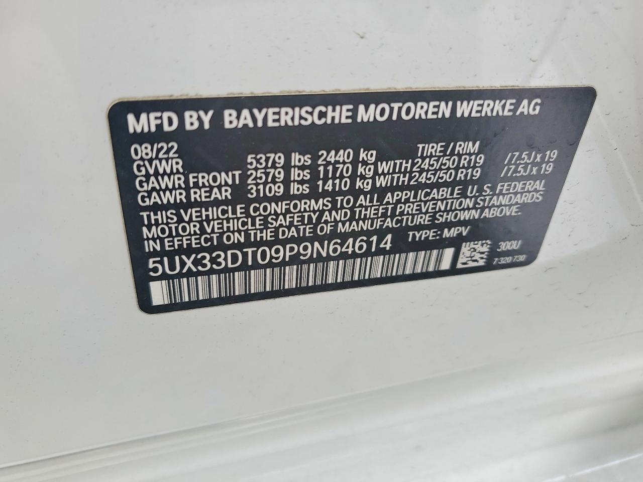 2023 Bmw X4 Xdrive30i White vin: 5UX33DT09P9N64614