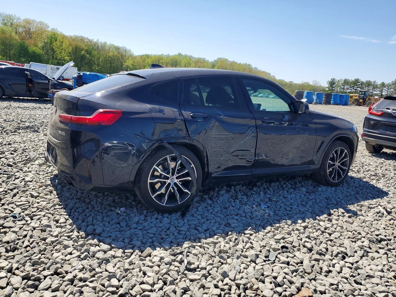 2023 Bmw X4 M40i Blue vin: 5UX43DT03P9P44367