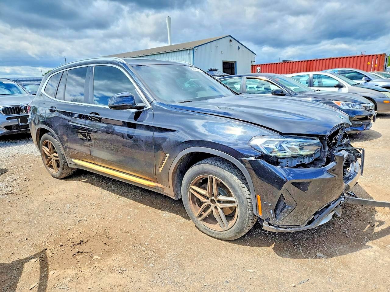 2022 Bmw X3 Xdrive30i Черный vin: 5UX53DP01N9L12274