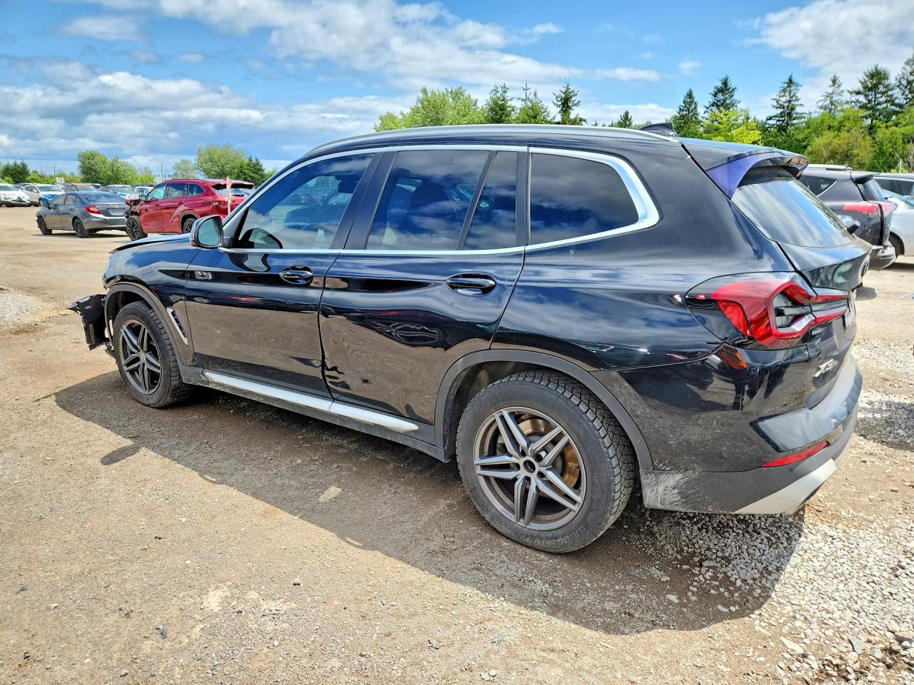 2022 Bmw X3 Xdrive30i Черный vin: 5UX53DP01N9L12274