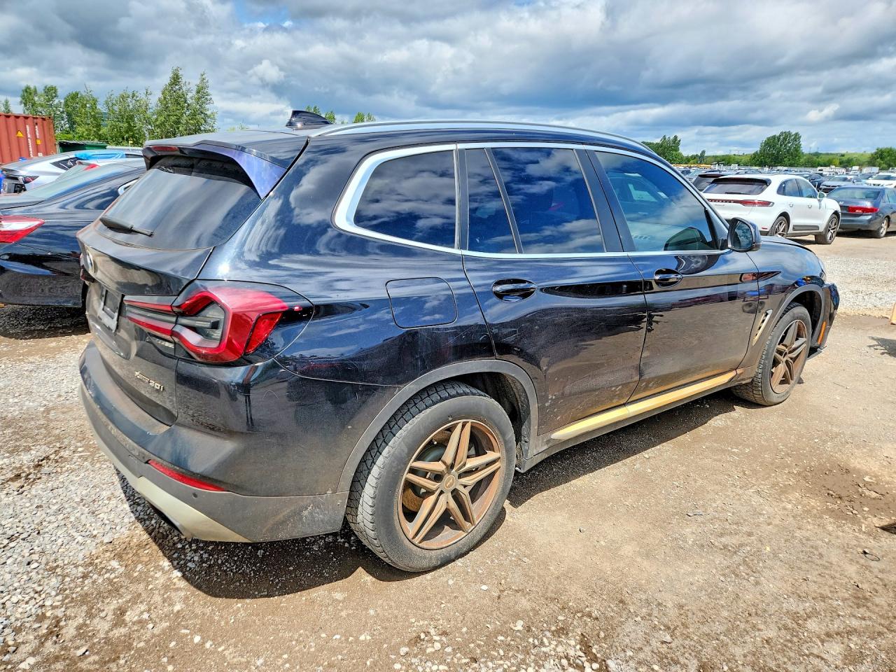 2022 Bmw X3 Xdrive30i Черный vin: 5UX53DP01N9L12274