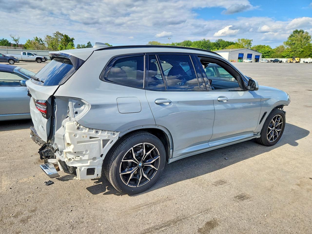 2022 Bmw X3 Xdrive30i Синий vin: 5UX53DP01N9N42459