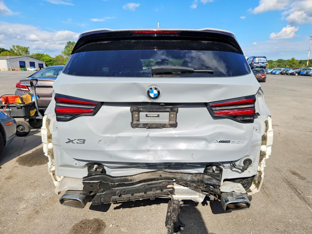 2022 Bmw X3 Xdrive30i Синий vin: 5UX53DP01N9N42459