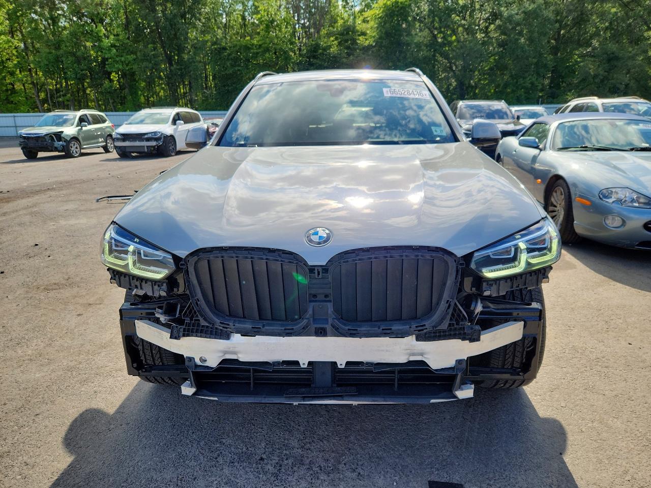 2022 Bmw X3 Xdrive30i Синий vin: 5UX53DP01N9N42459