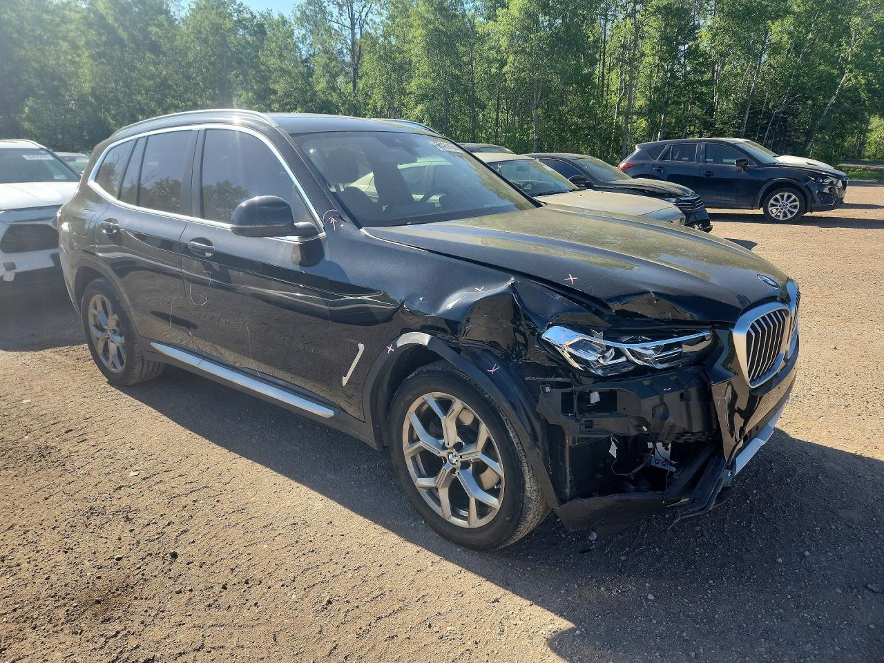 2022 Bmw X3 Xdrive30i Black vin: 5UX53DP02N9L97786