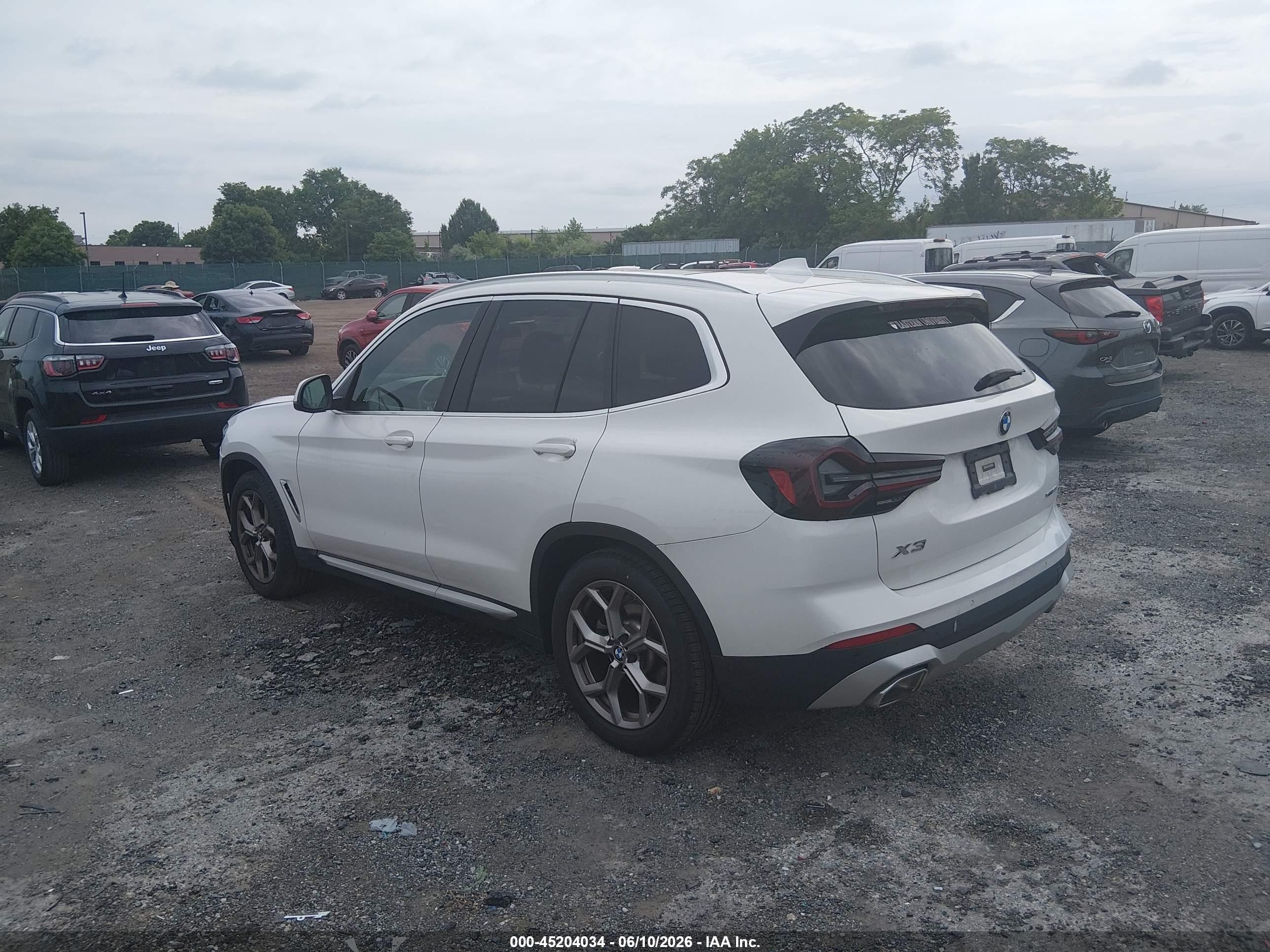 2022 Bmw X3 Xdrive30i White vin: 5UX53DP02N9N21992