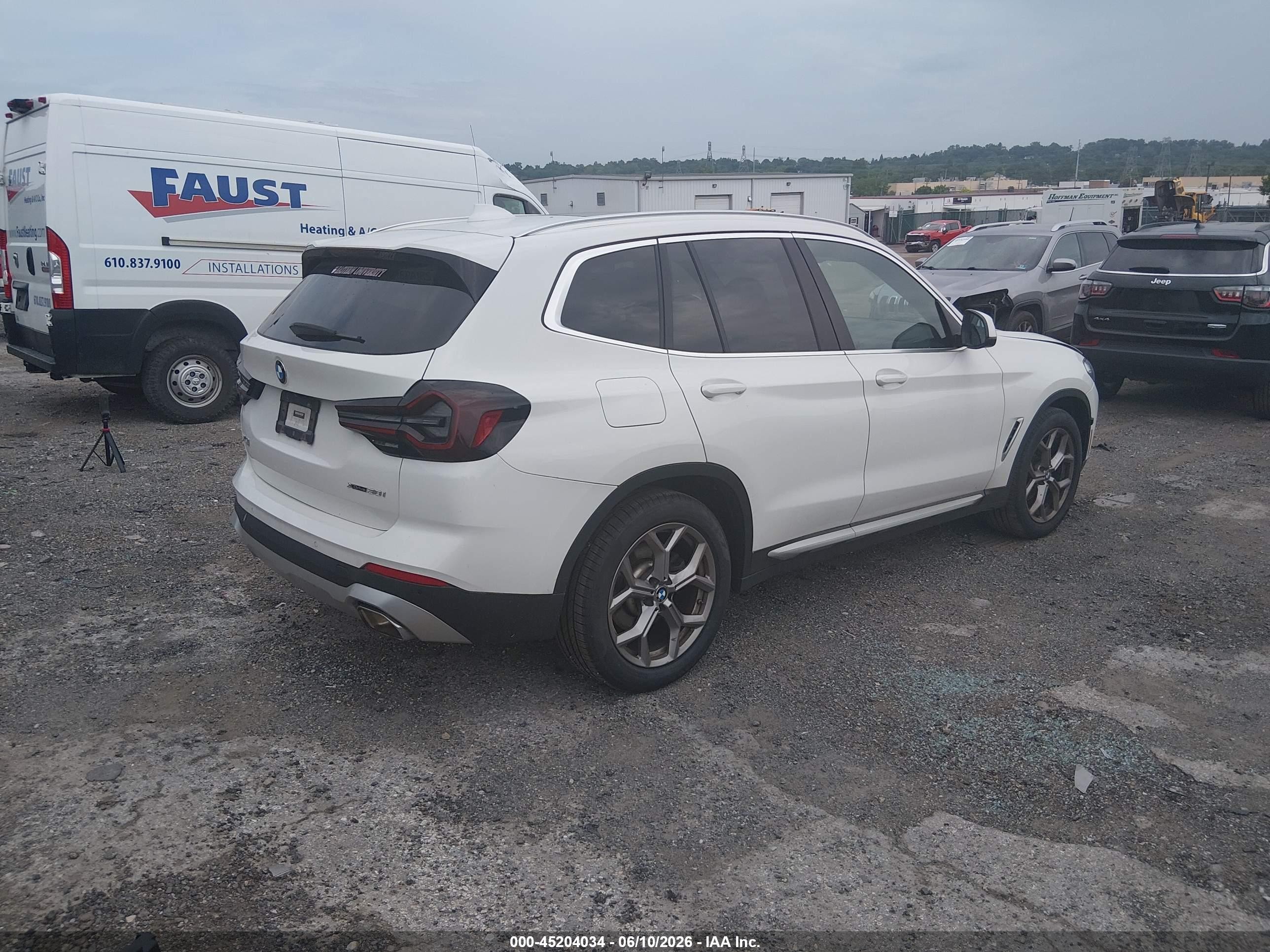 2022 Bmw X3 Xdrive30i White vin: 5UX53DP02N9N21992