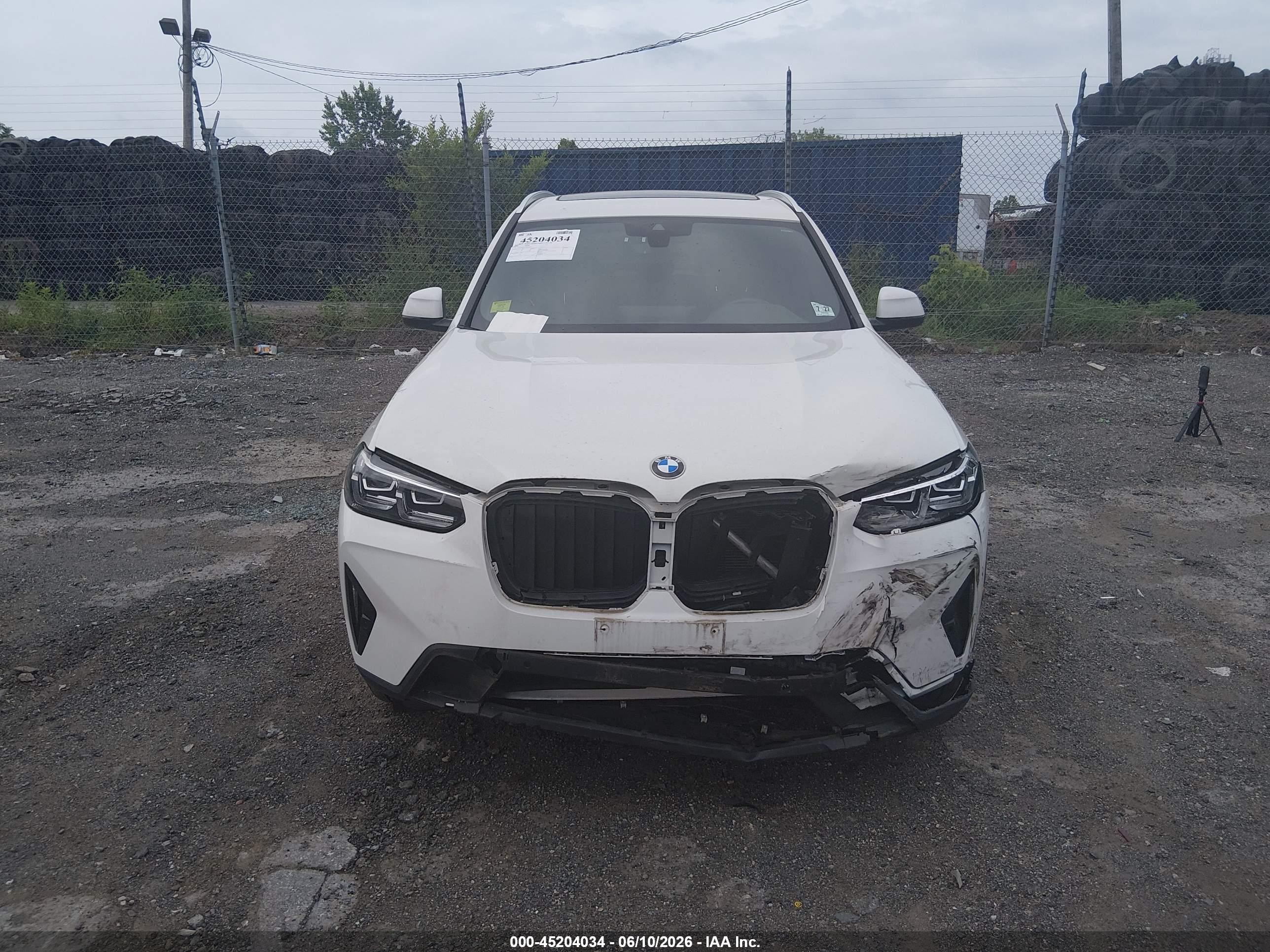 2022 Bmw X3 Xdrive30i White vin: 5UX53DP02N9N21992