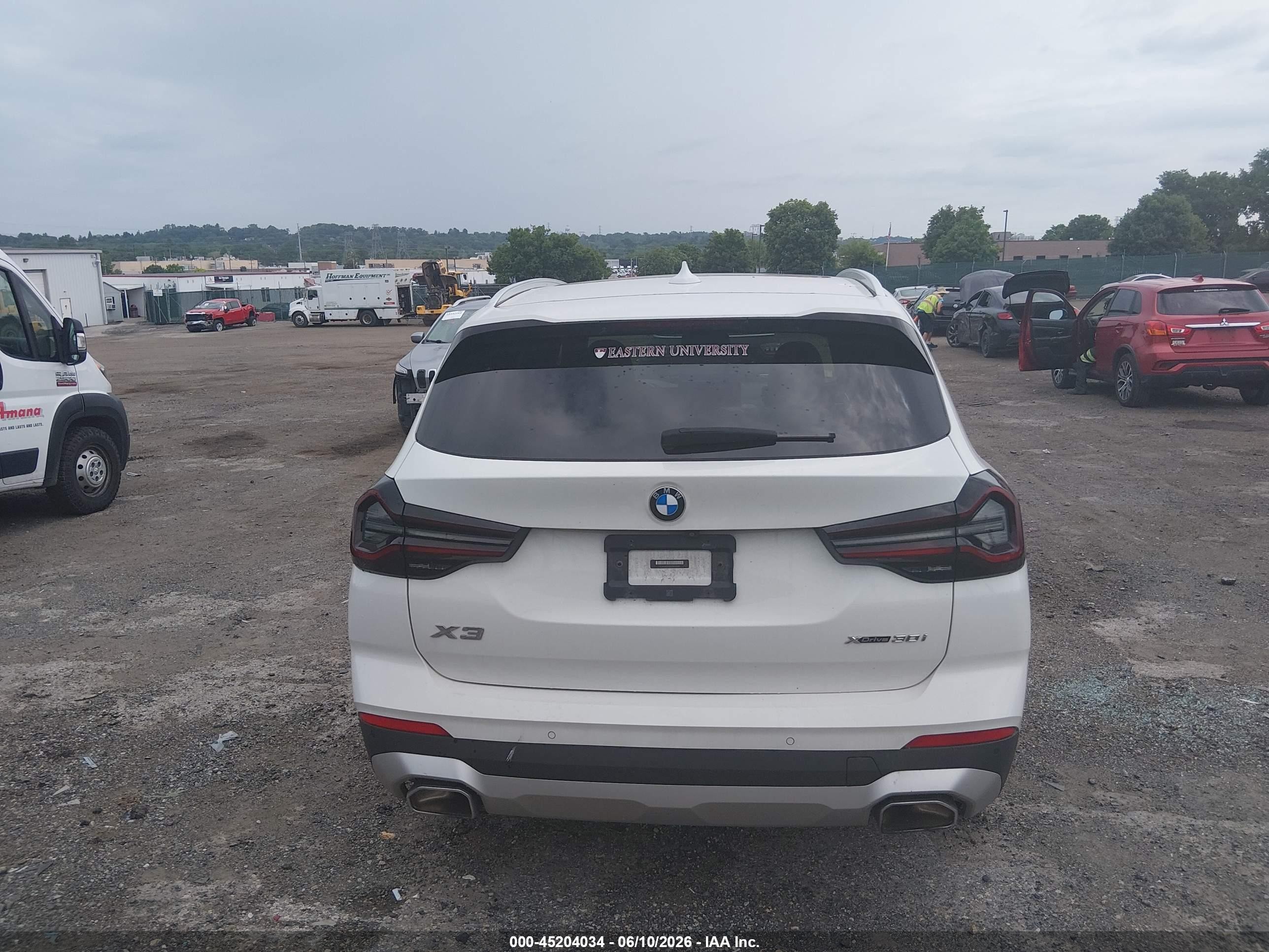 2022 Bmw X3 Xdrive30i White vin: 5UX53DP02N9N21992