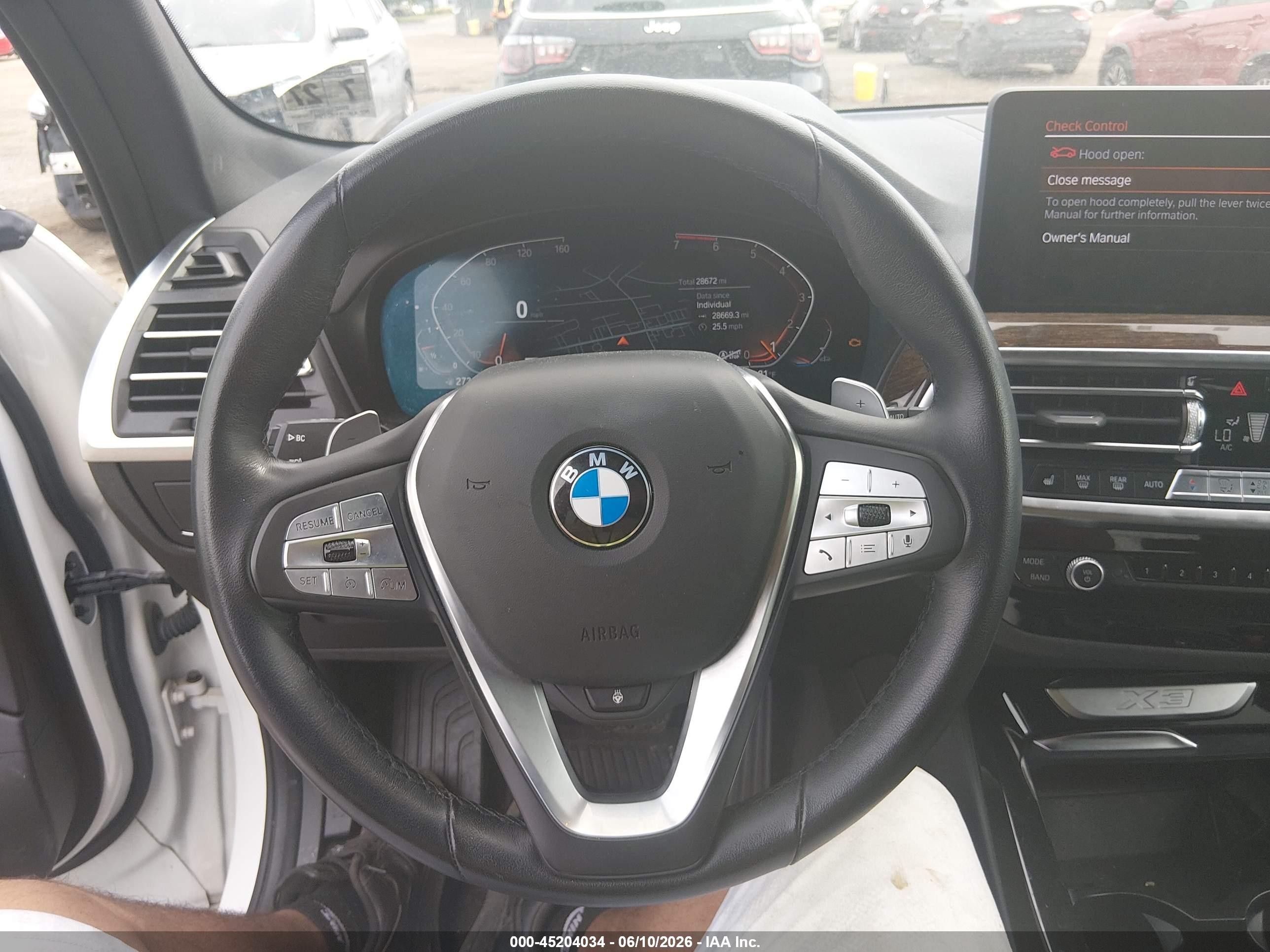 2022 Bmw X3 Xdrive30i White vin: 5UX53DP02N9N21992