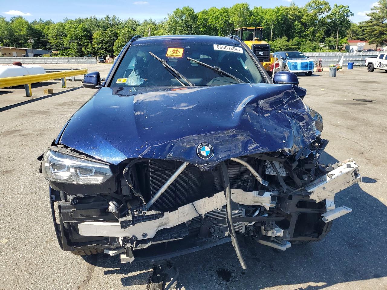 2022 Bmw X3 Xdrive30i Синий vin: 5UX53DP06N9L62331