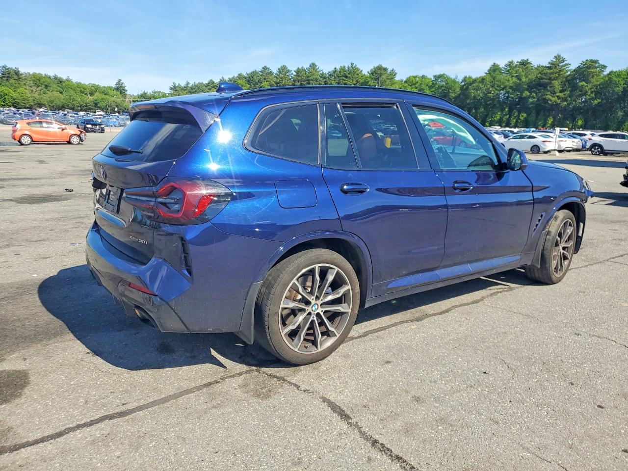 2022 Bmw X3 Xdrive30i Синий vin: 5UX53DP06N9L62331