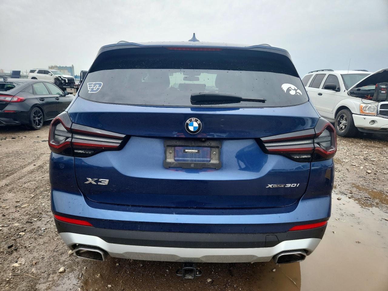 2022 Bmw X3 Xdrive30i Синий vin: 5UX53DP07N9K14558