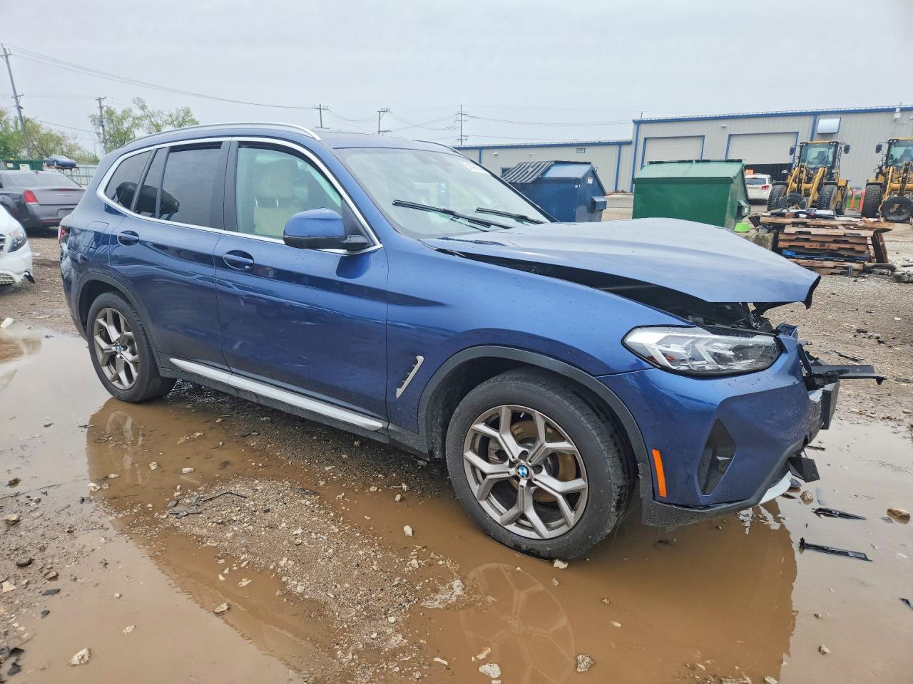 2022 Bmw X3 Xdrive30i Синий vin: 5UX53DP07N9K14558