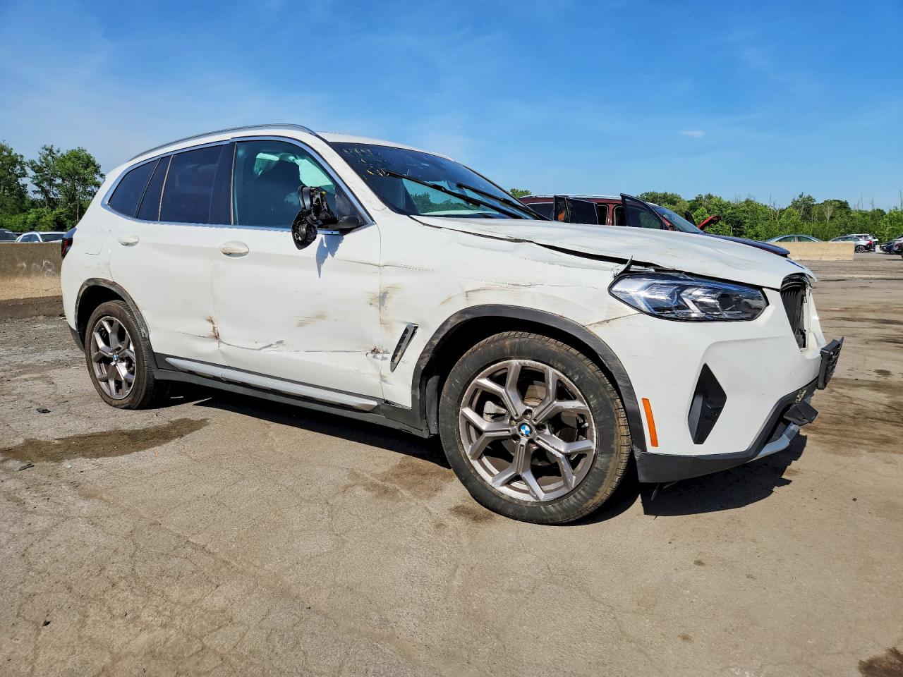 2022 Bmw X3 Xdrive30i White vin: 5UX53DP07N9K64960