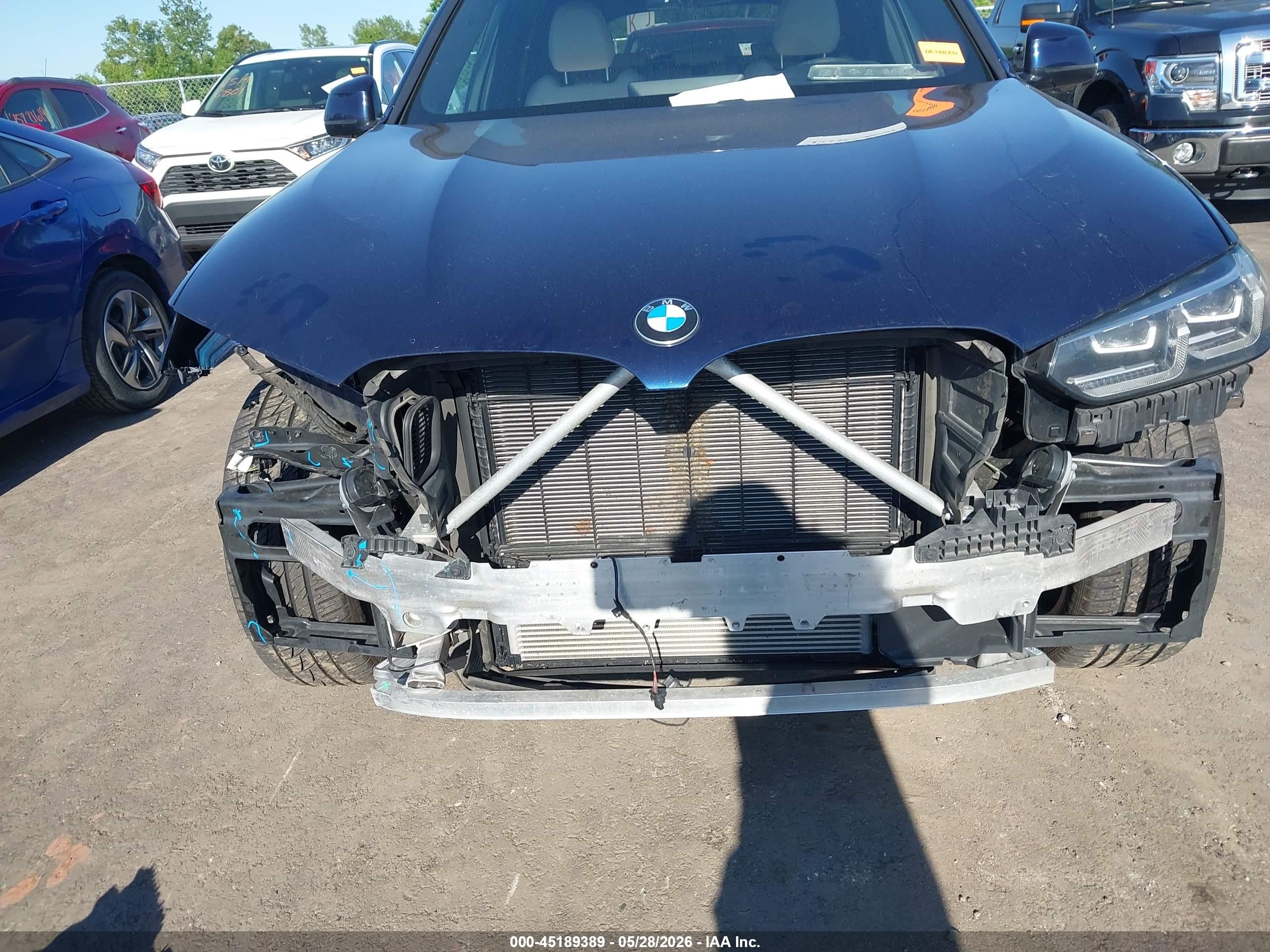 2022 Bmw X3 Xdrive30i Blue vin: 5UX53DP08N9L08996