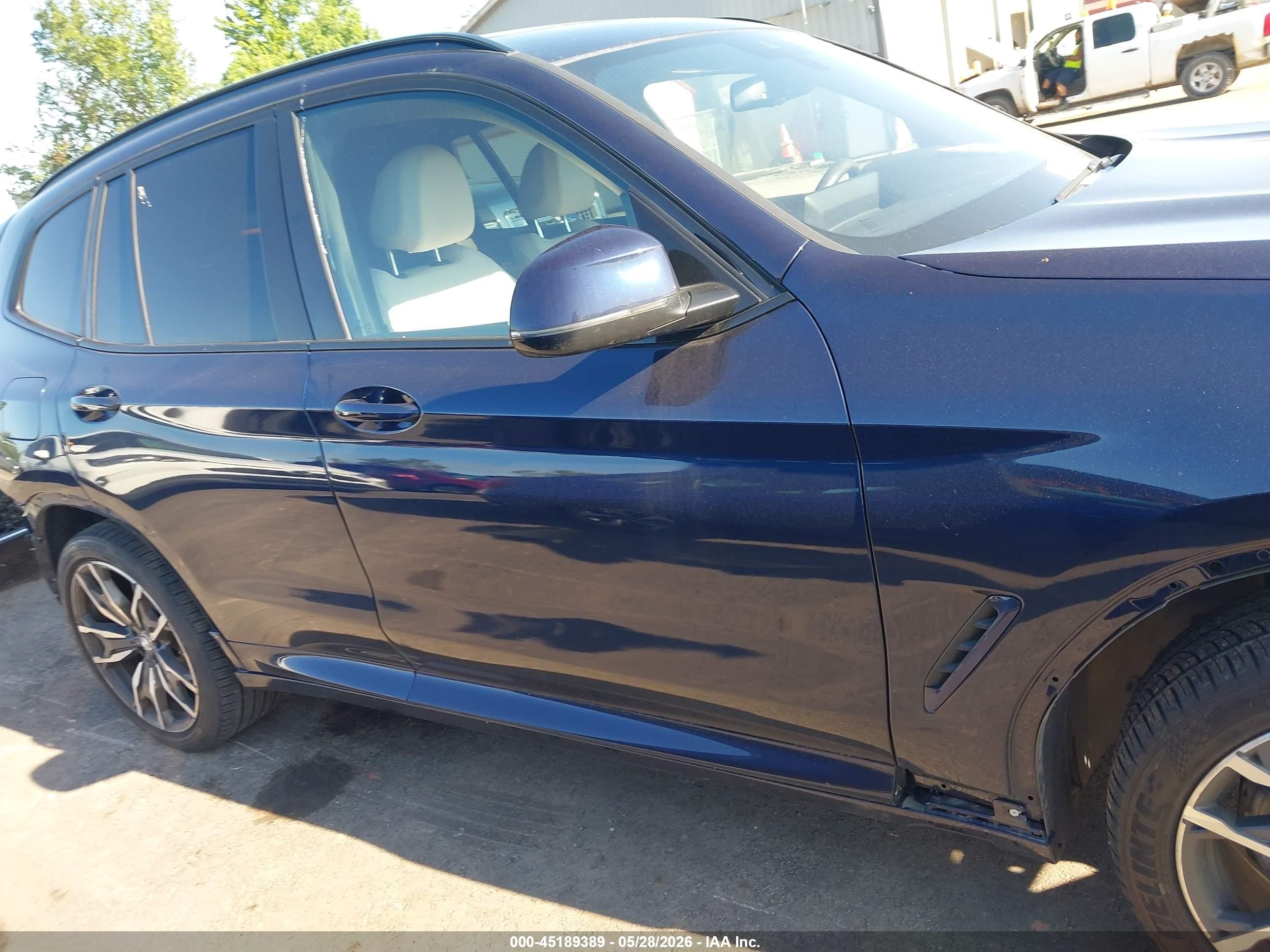 2022 Bmw X3 Xdrive30i Blue vin: 5UX53DP08N9L08996
