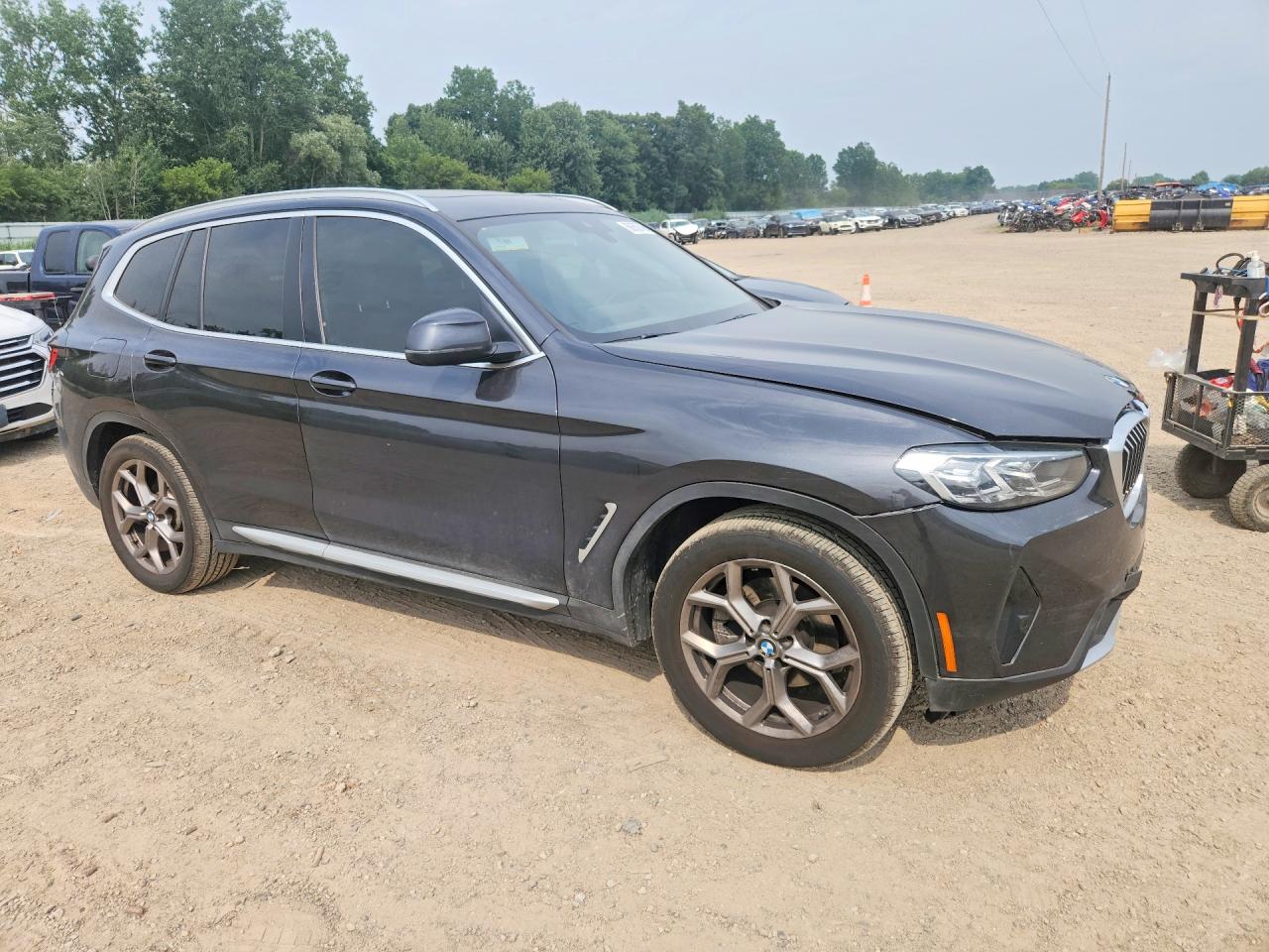 2022 Bmw X3 Xdrive30i Серый vin: 5UX53DP09N9M04992