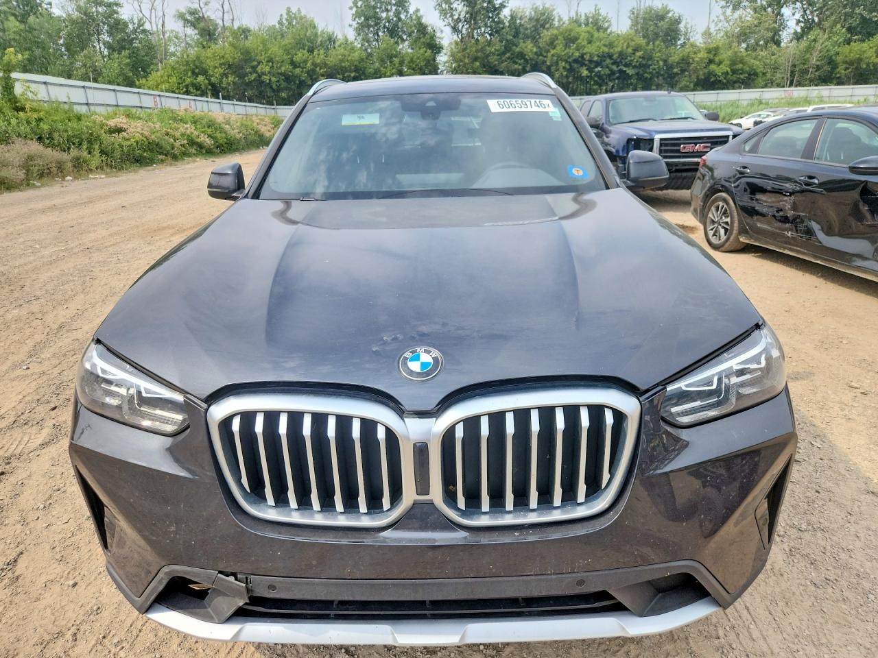 2022 Bmw X3 Xdrive30i Серый vin: 5UX53DP09N9M04992
