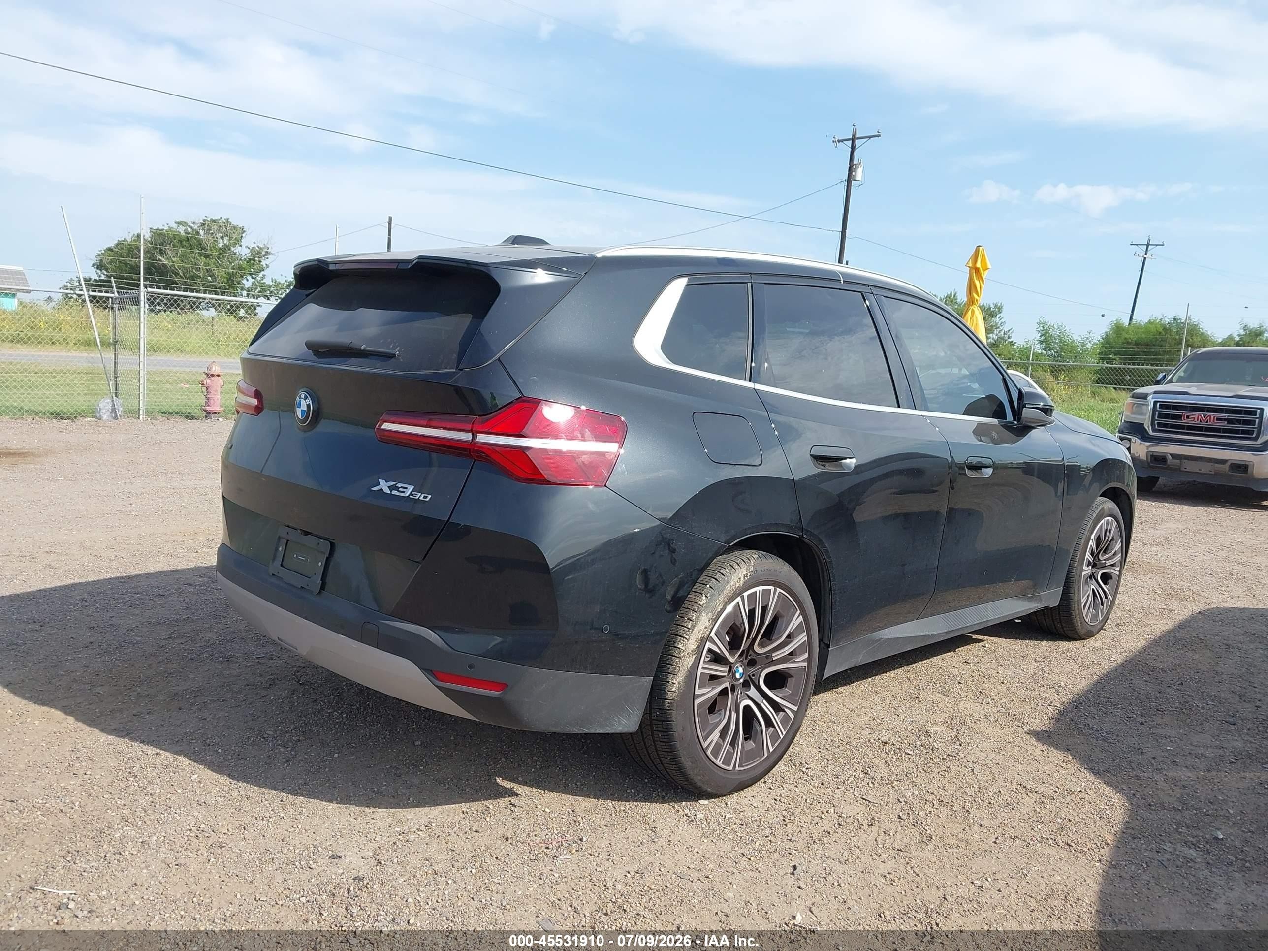 2025 Bmw X3 30 Xdrive Черный vin: 5UX53GP00S9017731