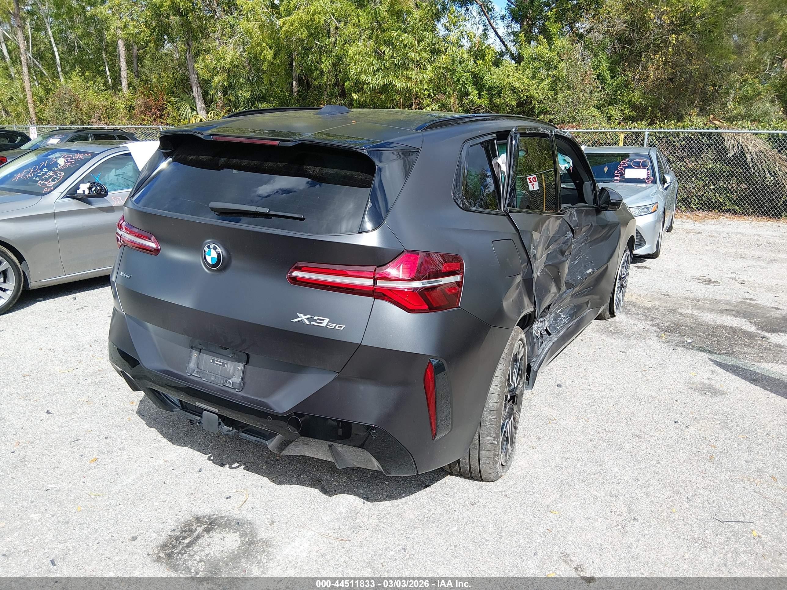 2025 Bmw X3 30 Xdrive Gray vin: 5UX53GP04S9125253
