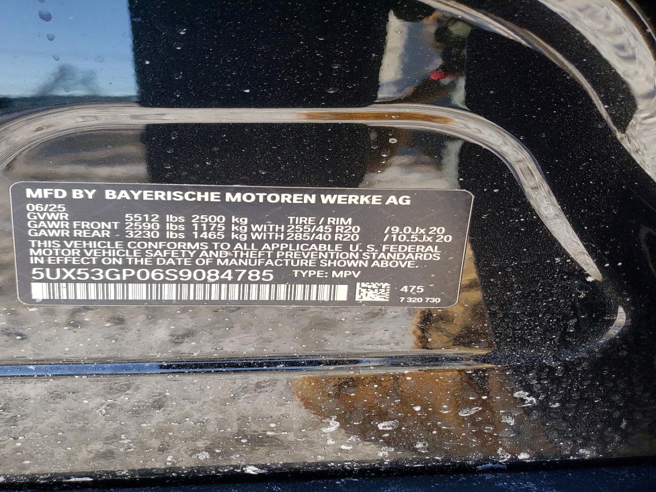 2025 Bmw X3 30 Xdrive Black vin: 5UX53GP06S9084785