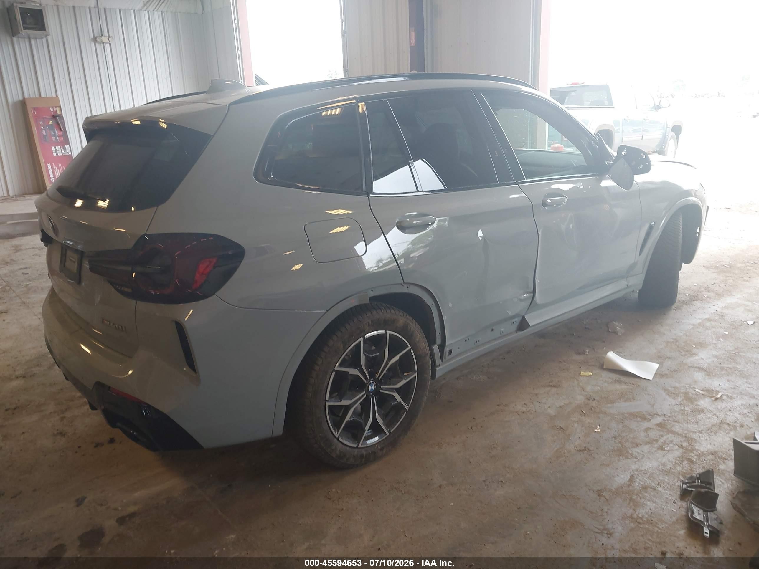 2022 Bmw X3 M40i Gray vin: 5UX83DP04N9L70229