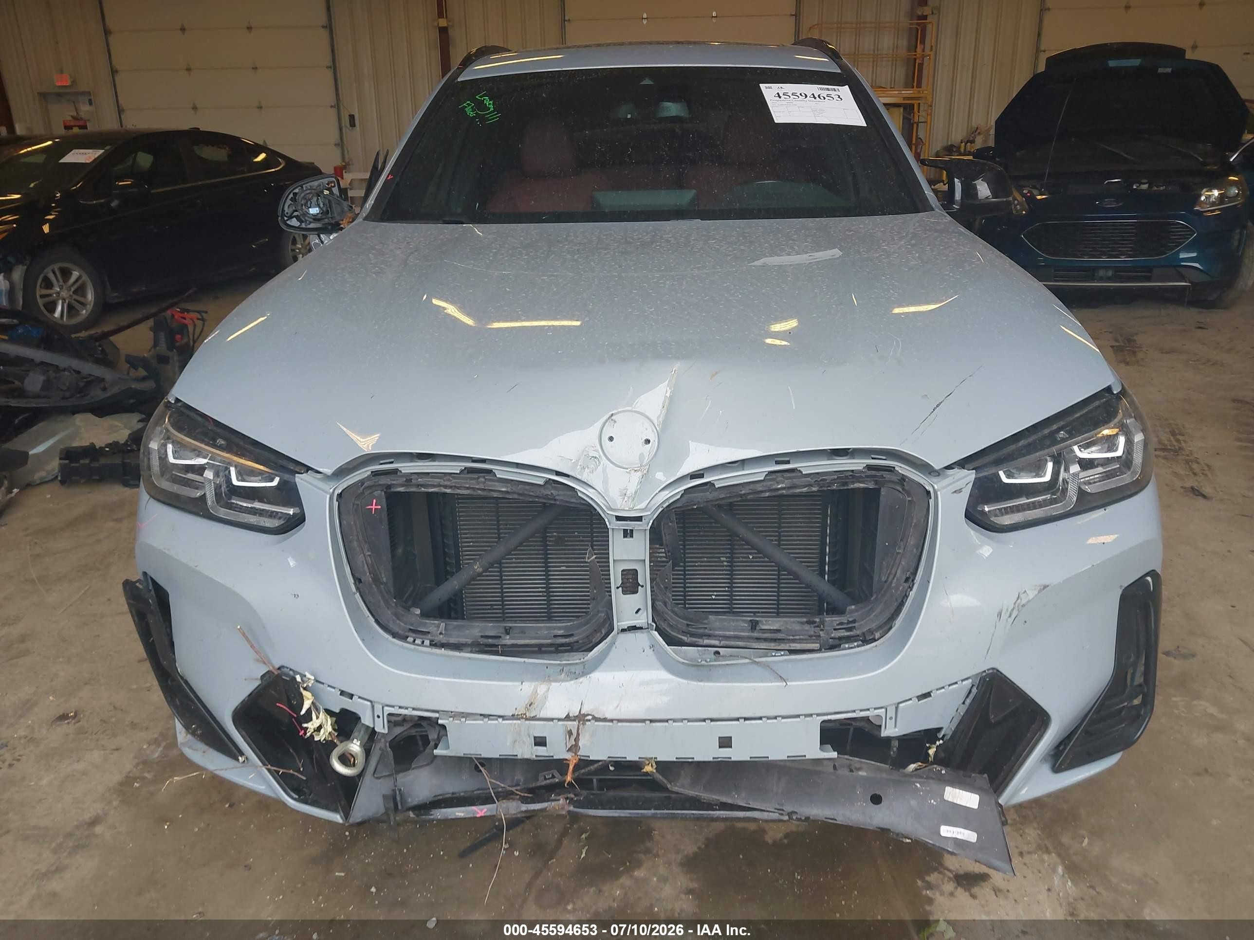 2022 Bmw X3 M40i Gray vin: 5UX83DP04N9L70229