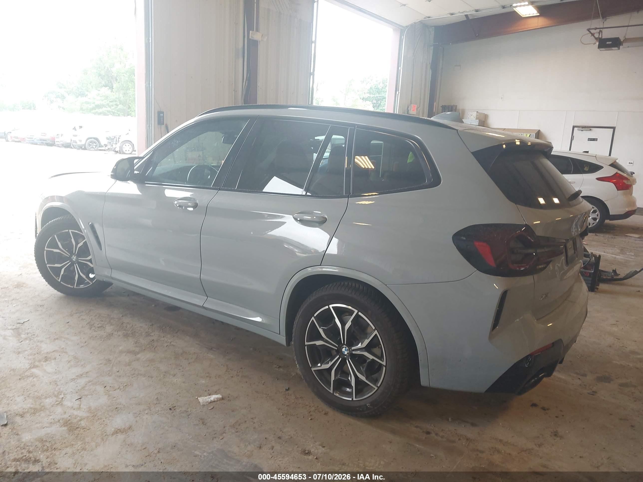 2022 Bmw X3 M40i Gray vin: 5UX83DP04N9L70229