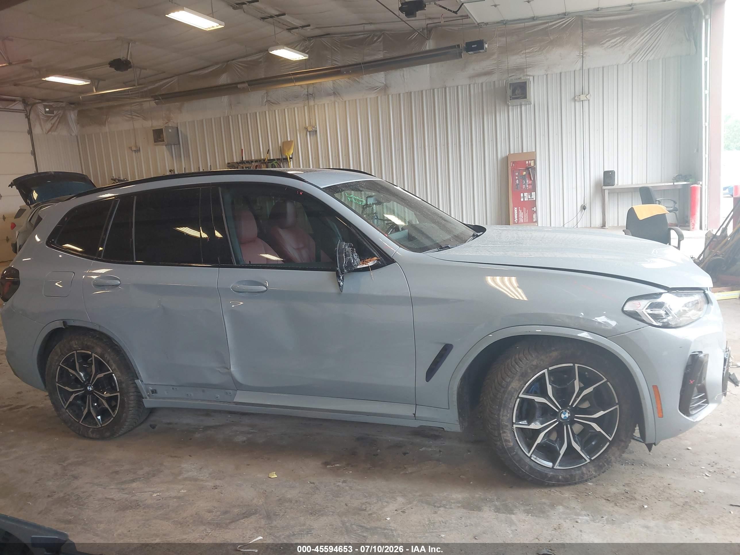 2022 Bmw X3 M40i Gray vin: 5UX83DP04N9L70229