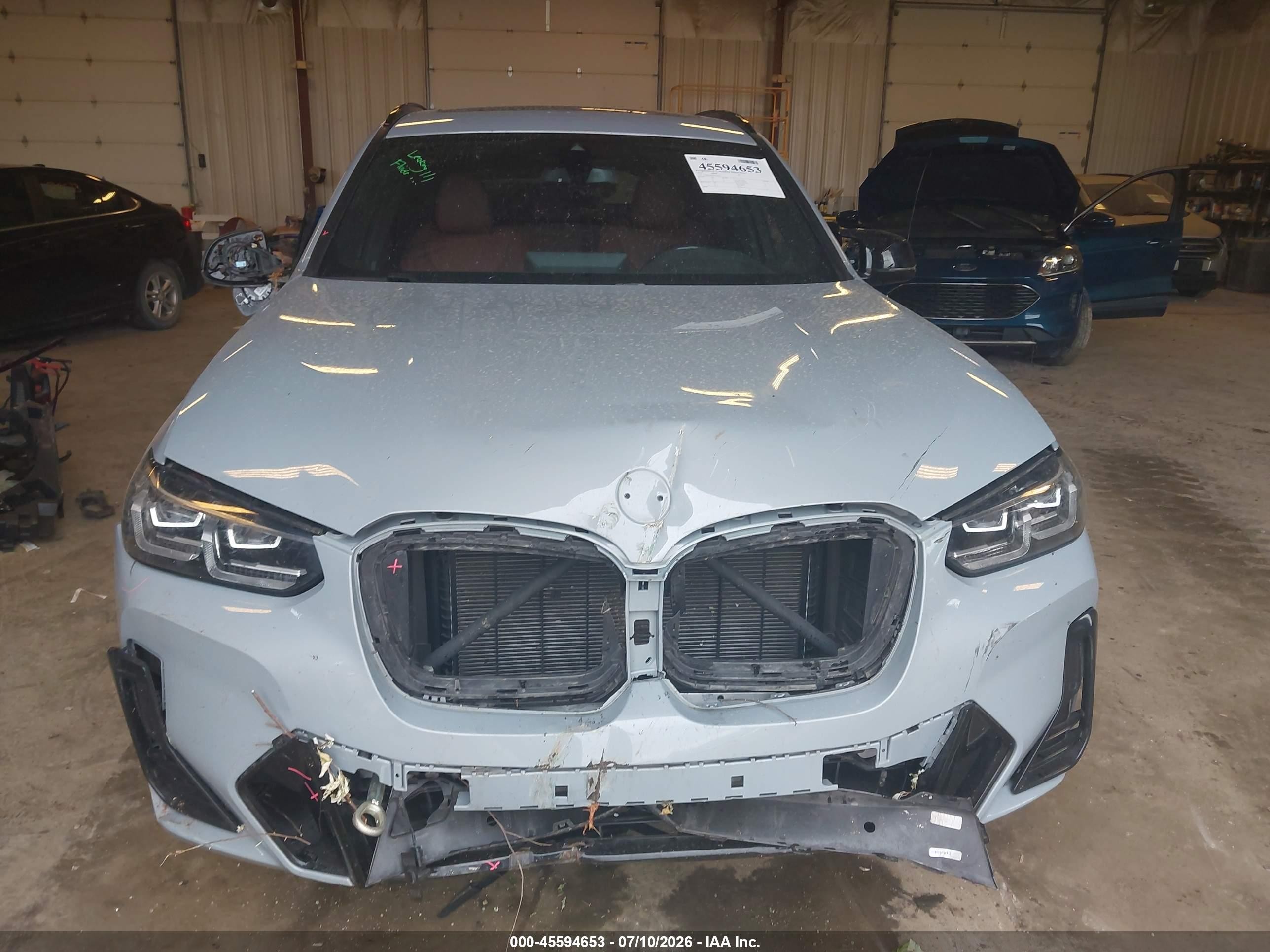 2022 Bmw X3 M40i Gray vin: 5UX83DP04N9L70229