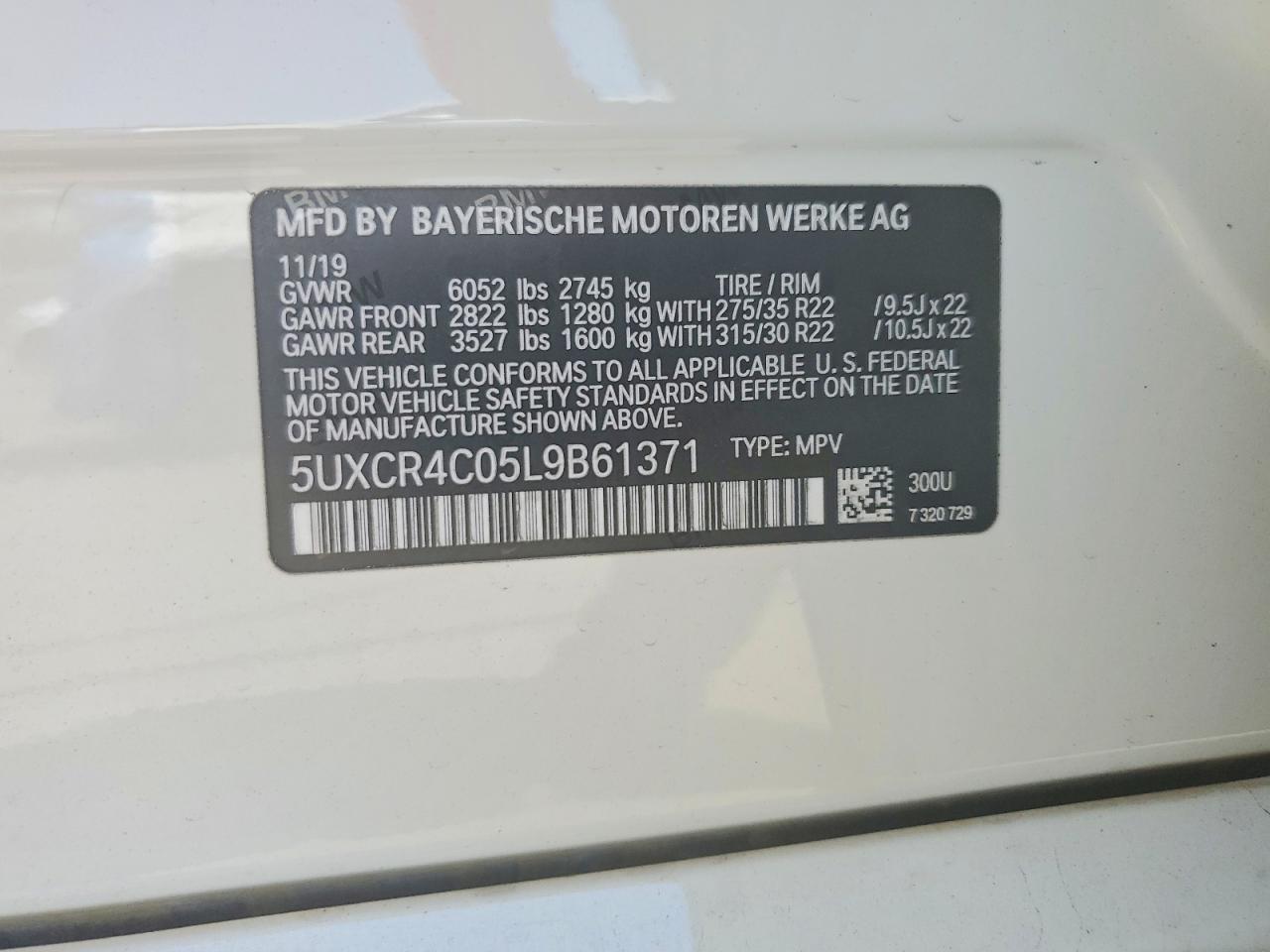 2020 Bmw X5 Sdrive 40i White vin: 5UXCR4C05L9B61371