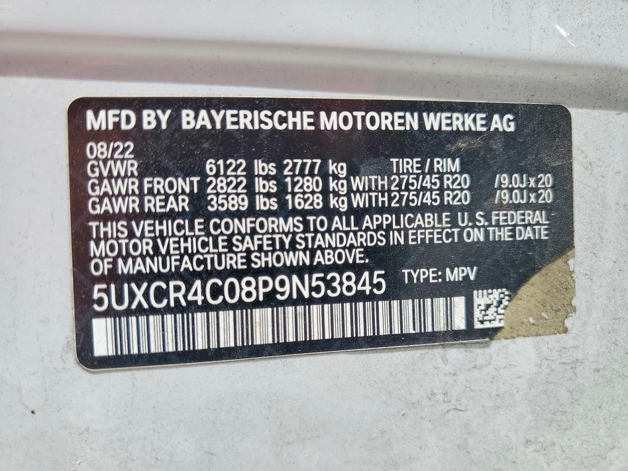 2023 Bmw X5 Sdrive 40i White vin: 5UXCR4C08P9N53845