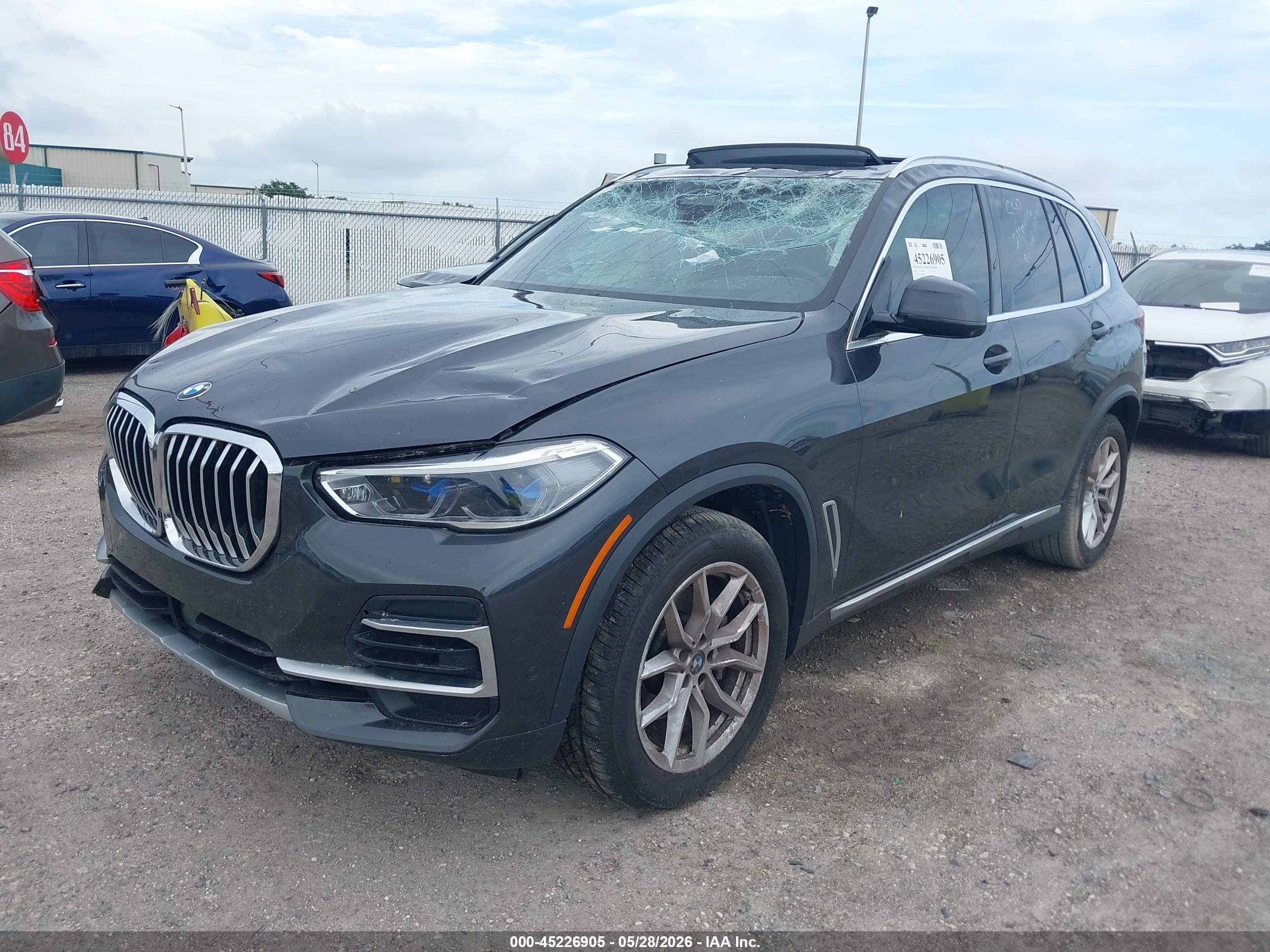2022 Bmw X5 Xdrive40i Серый vin: 5UXCR6C07N9J38301