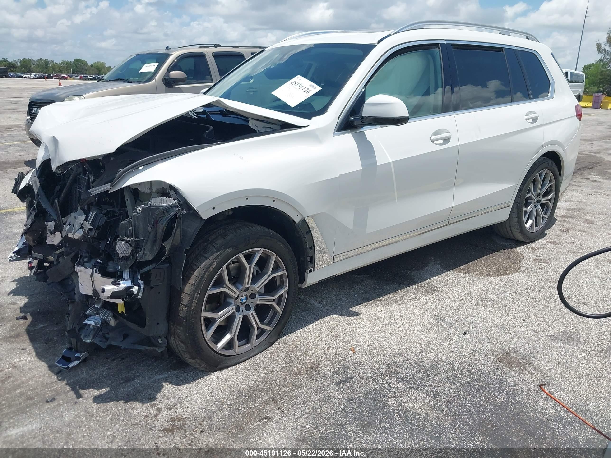2022 Bmw X7 Xdrive40i White vin: 5UXCW2C08N9L23894