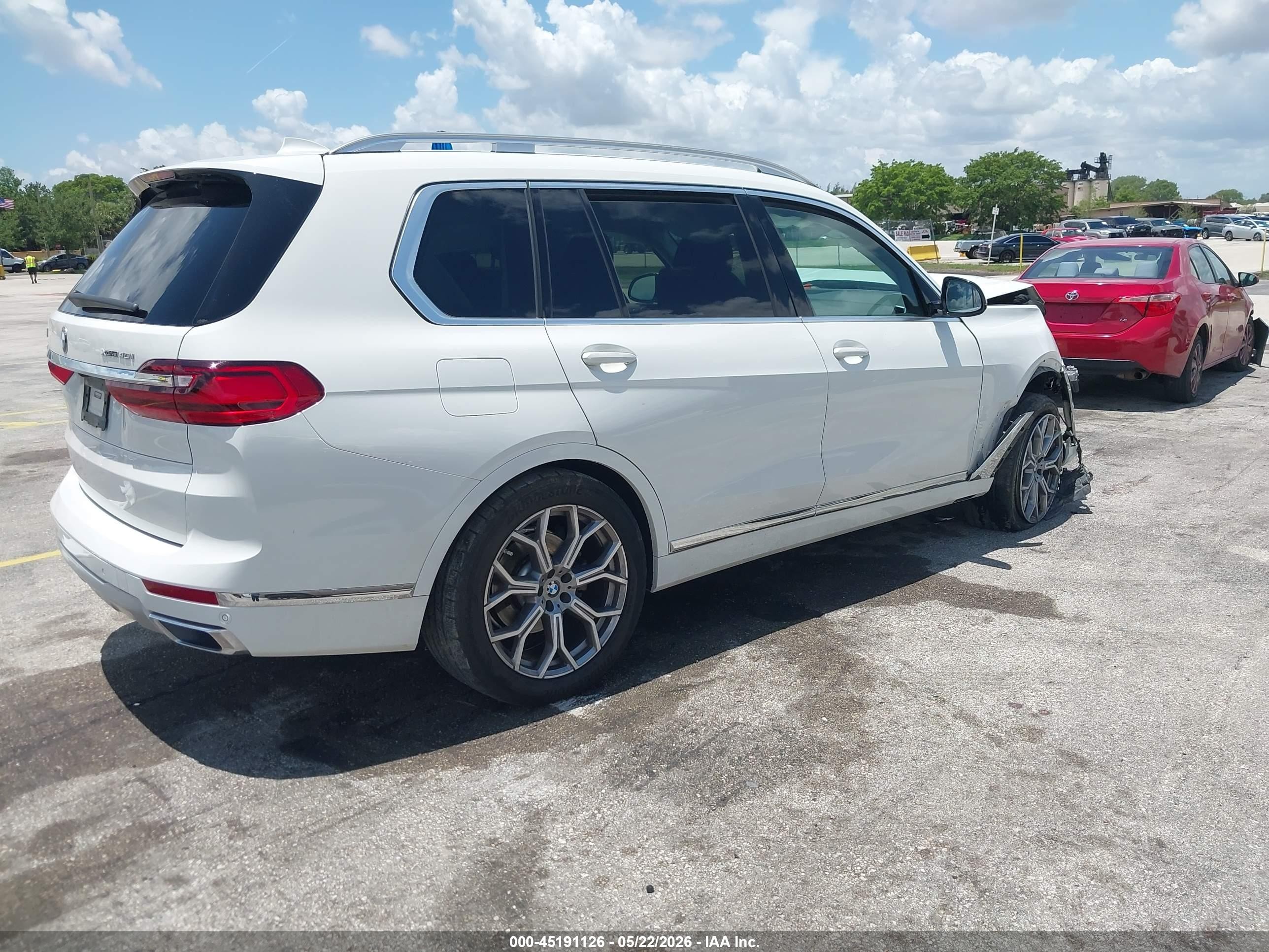 2022 Bmw X7 Xdrive40i White vin: 5UXCW2C08N9L23894
