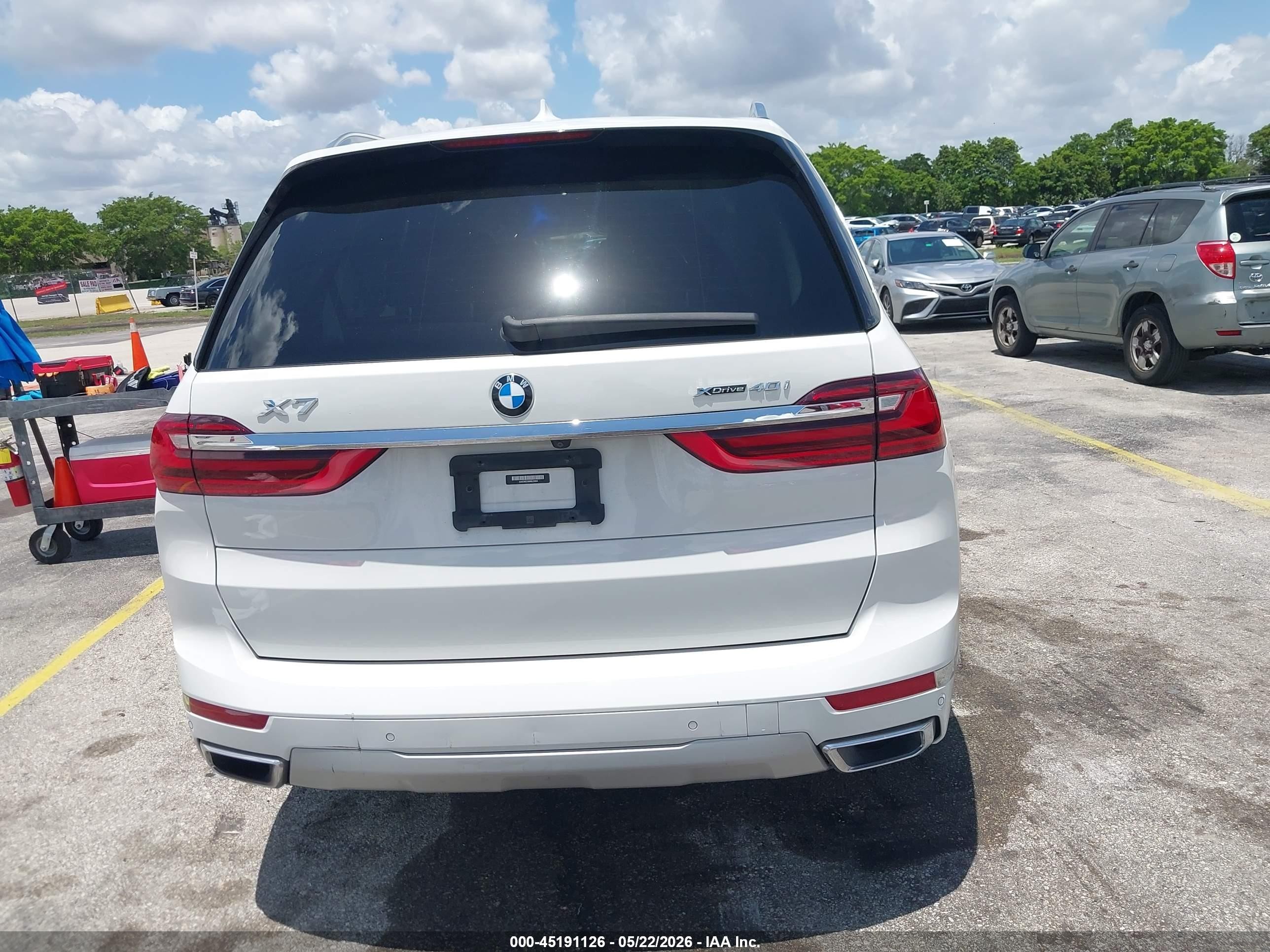 2022 Bmw X7 Xdrive40i White vin: 5UXCW2C08N9L23894
