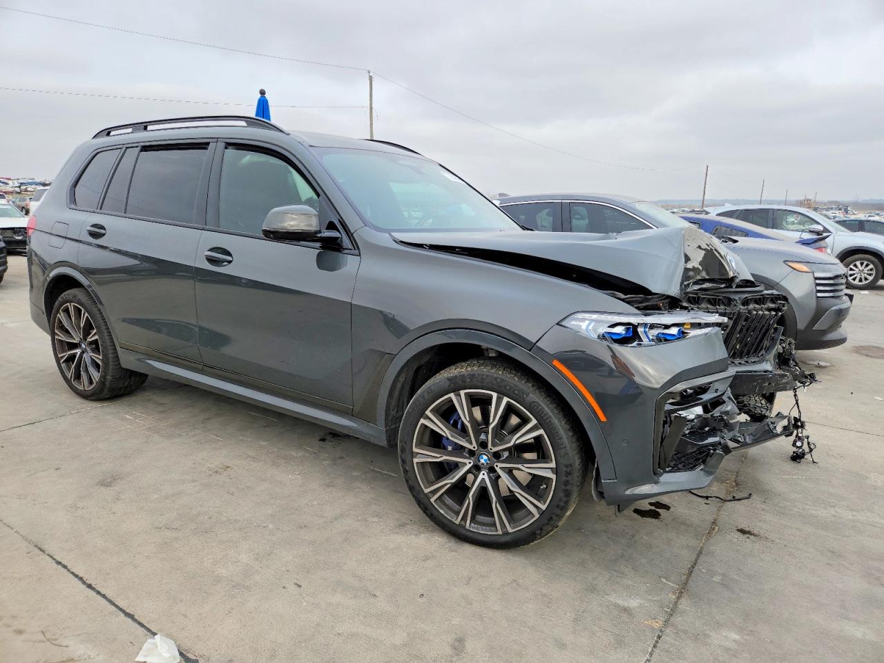 2021 Bmw X7 M50i Серый vin: 5UXCX6C02M9F85108