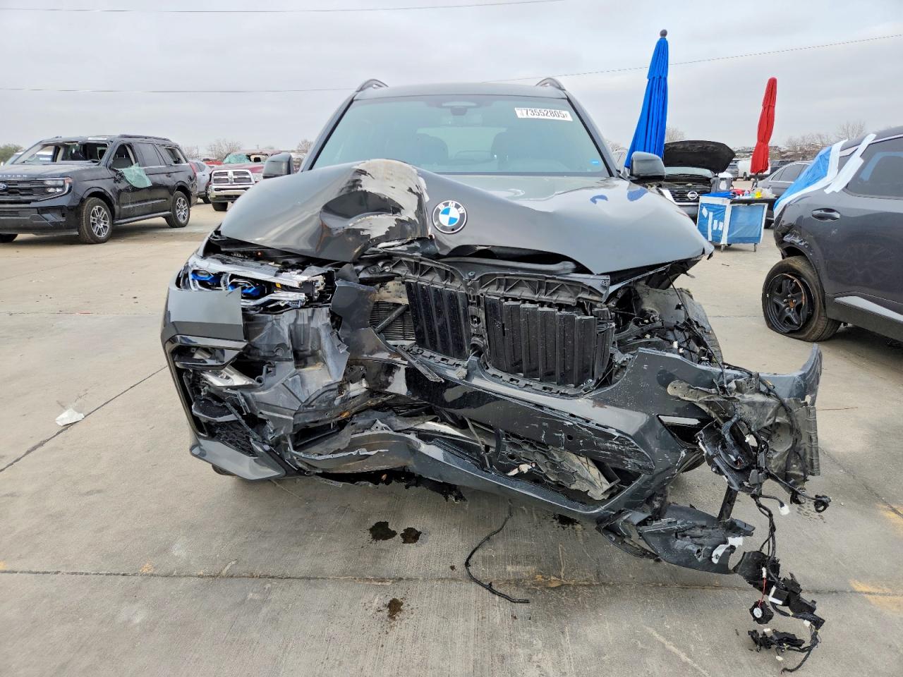 2021 Bmw X7 M50i Серый vin: 5UXCX6C02M9F85108