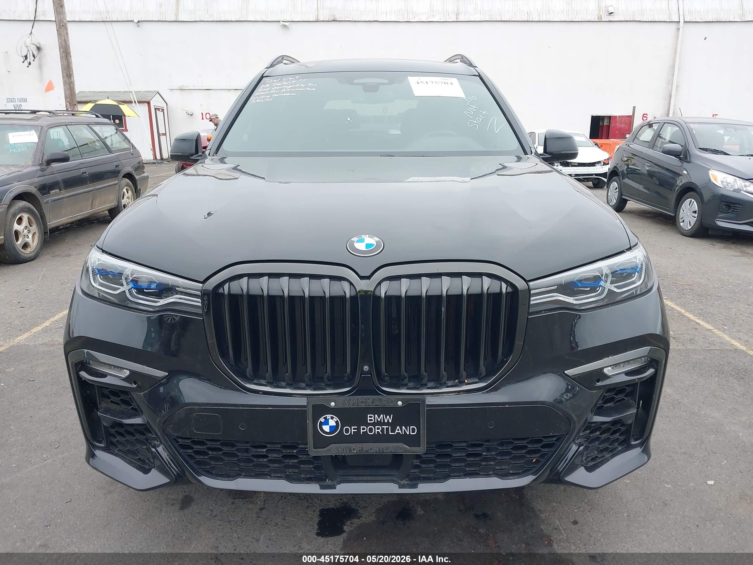2021 Bmw X7 M50i Black vin: 5UXCX6C0XM9D74321