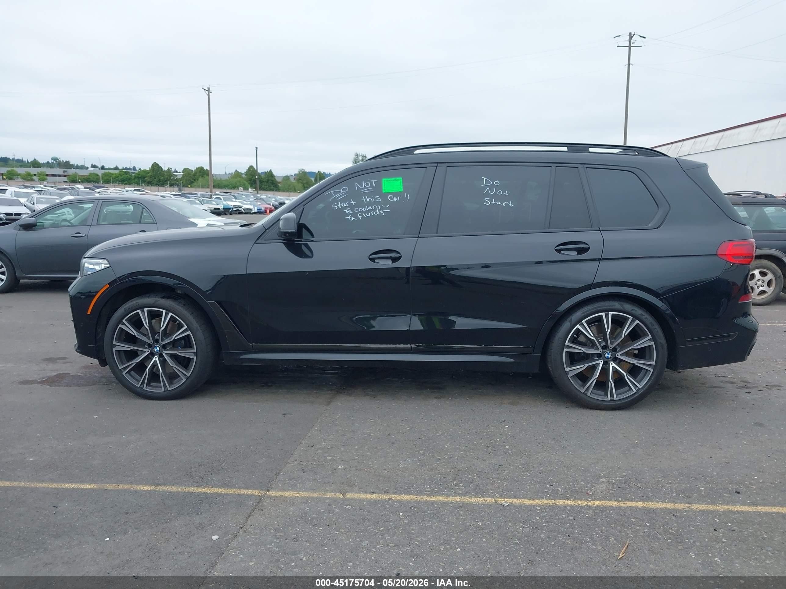 2021 Bmw X7 M50i Black vin: 5UXCX6C0XM9D74321