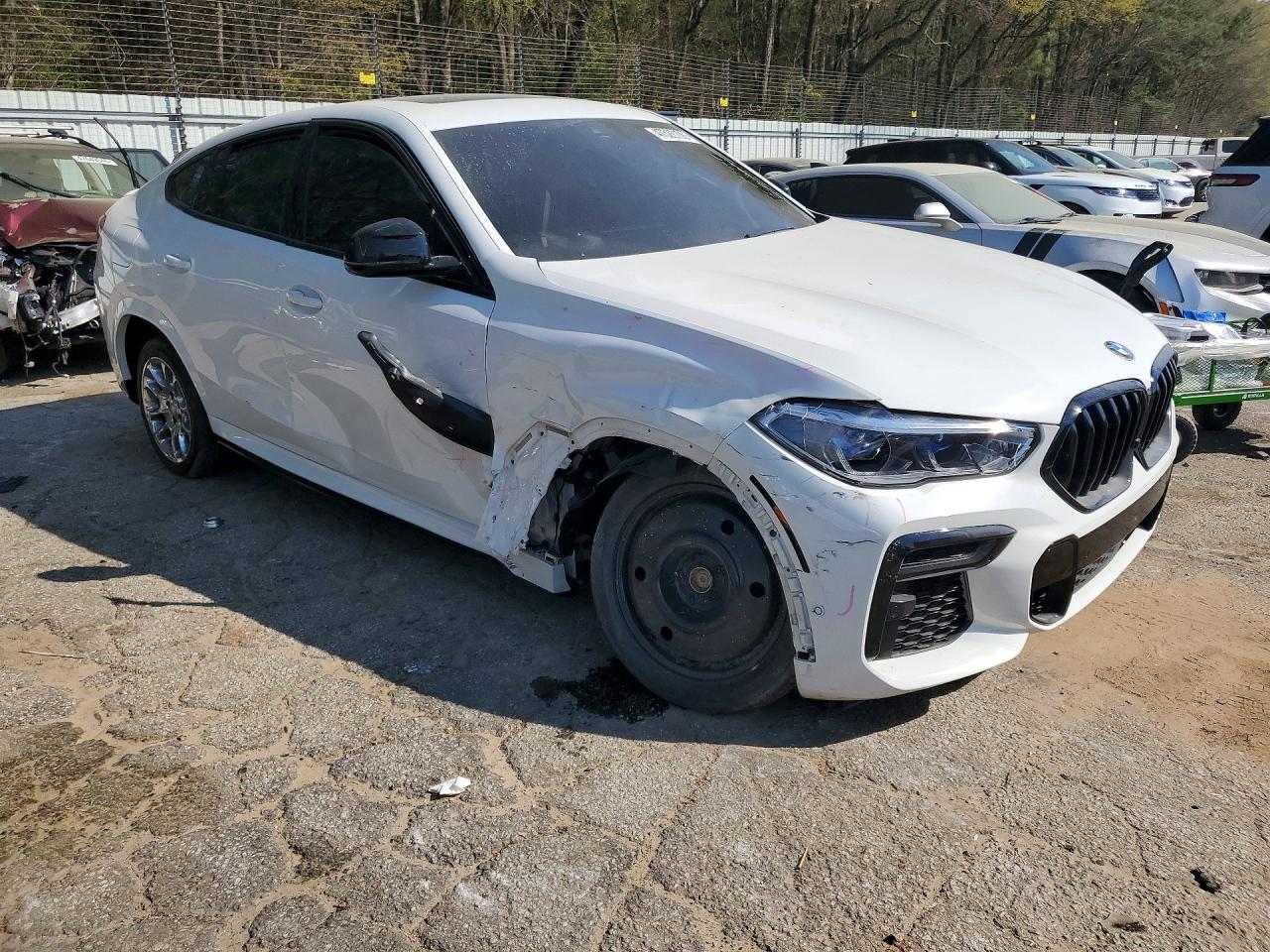 2022 Bmw X6 Xdrive40i White vin: 5UXCY6C00N9K15108