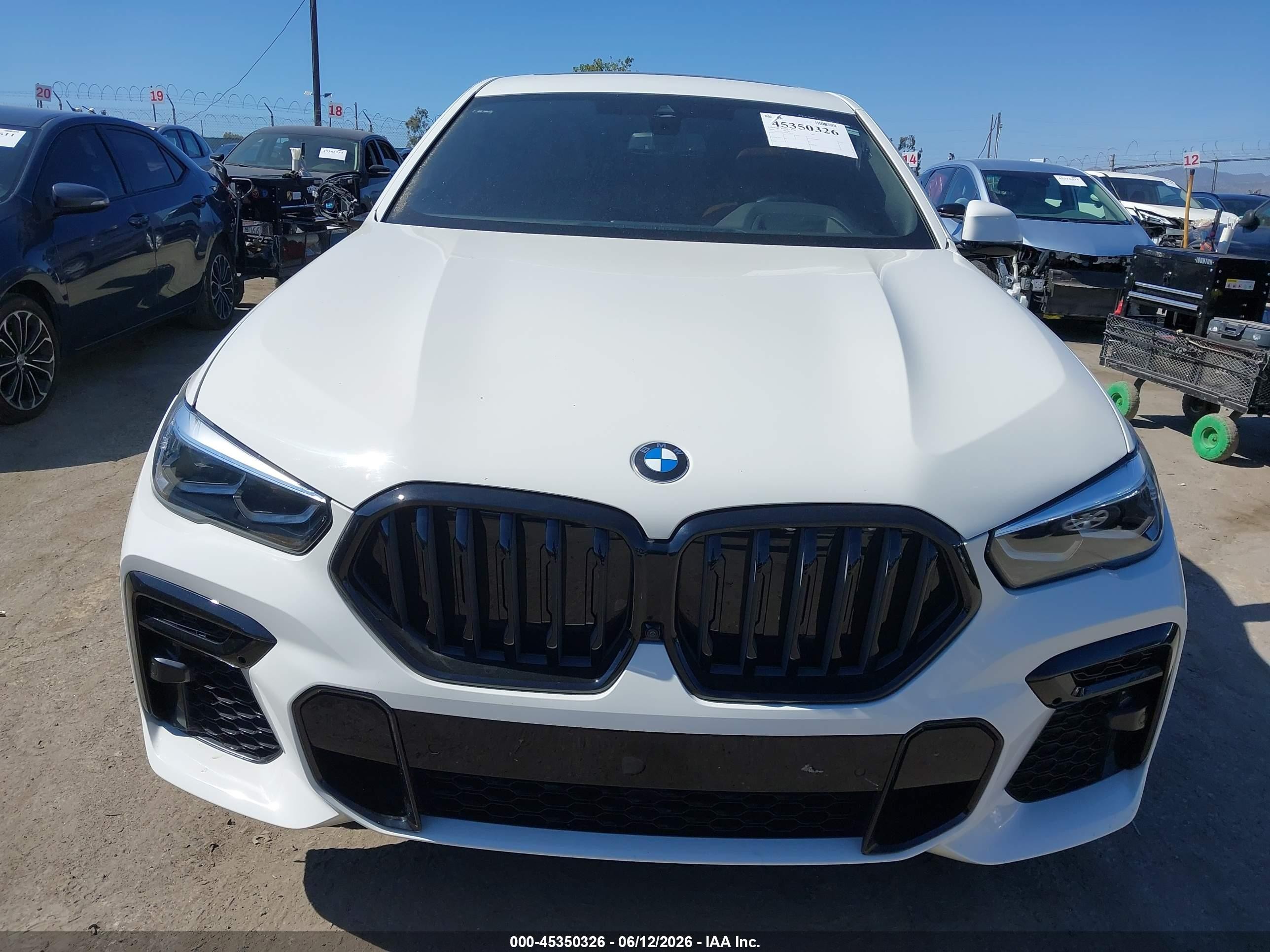 2023 Bmw X6 Xdrive40i White vin: 5UXCY6C03P9R26675