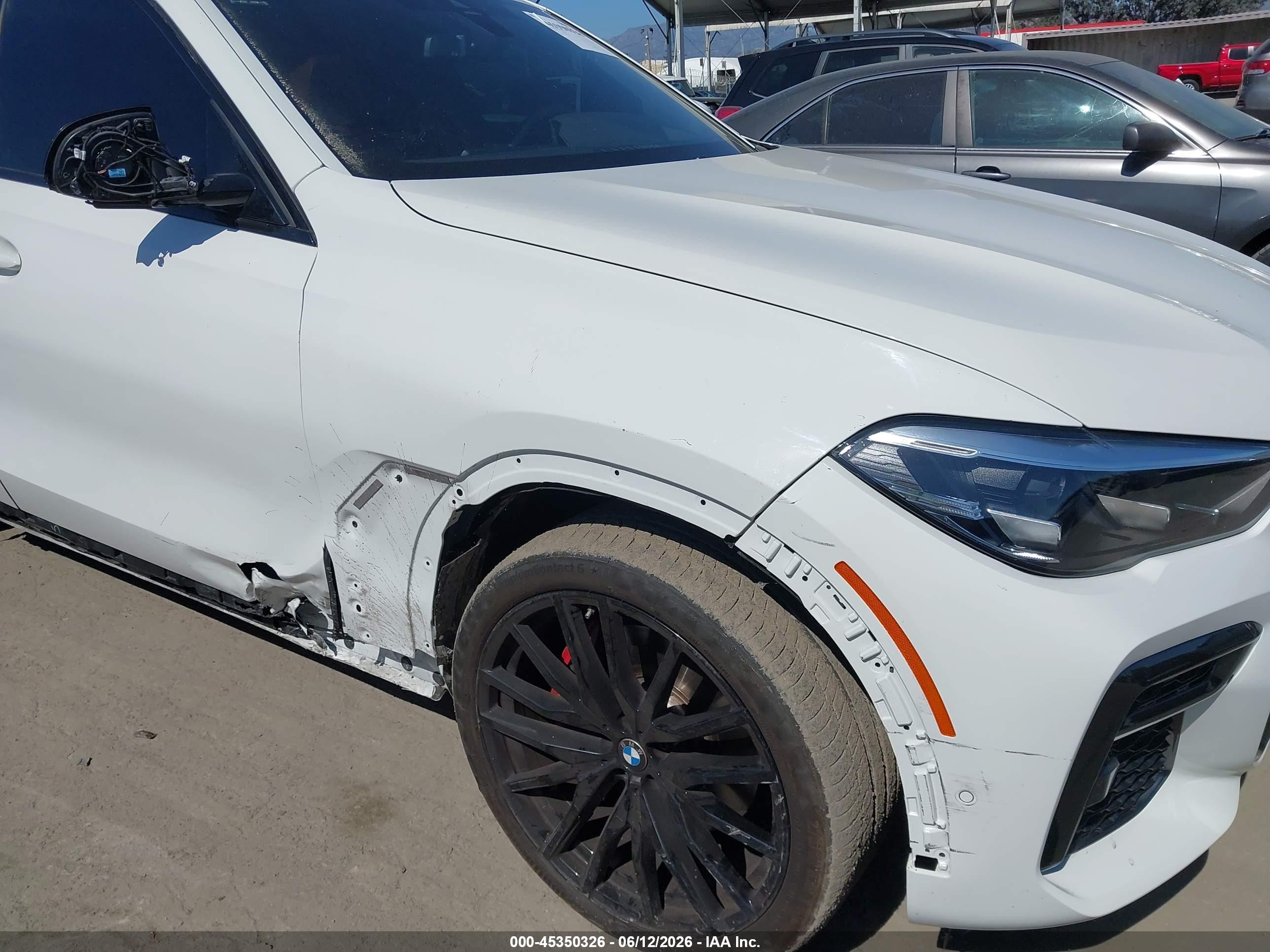 2023 Bmw X6 Xdrive40i White vin: 5UXCY6C03P9R26675