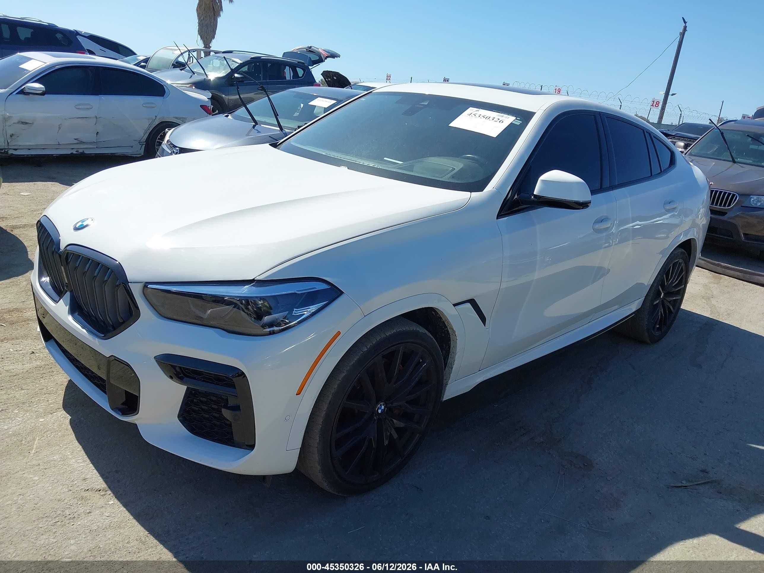2023 Bmw X6 Xdrive40i White vin: 5UXCY6C03P9R26675