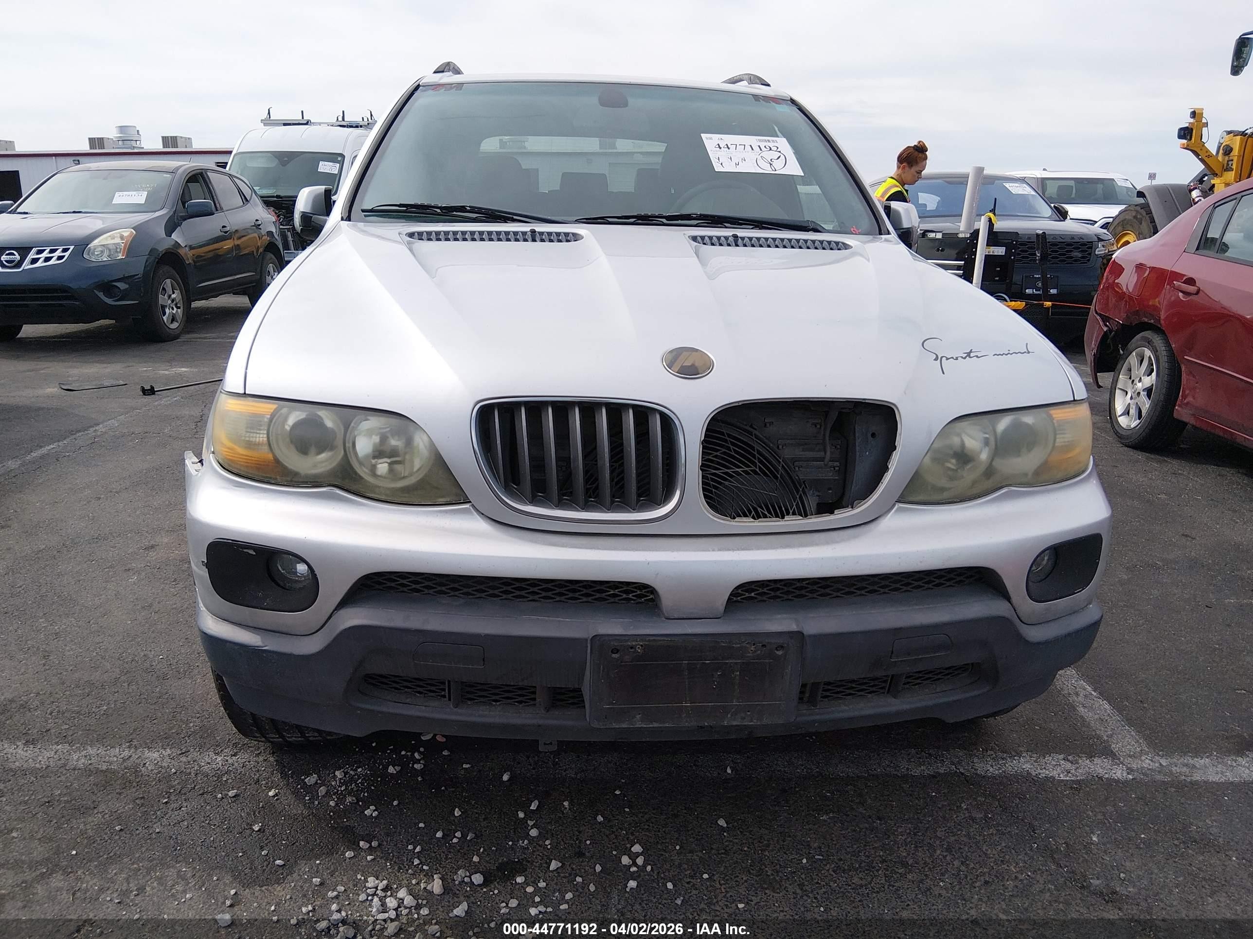 2004 Bmw X5 3.0i Silver vin: 5UXFA13504LU32224