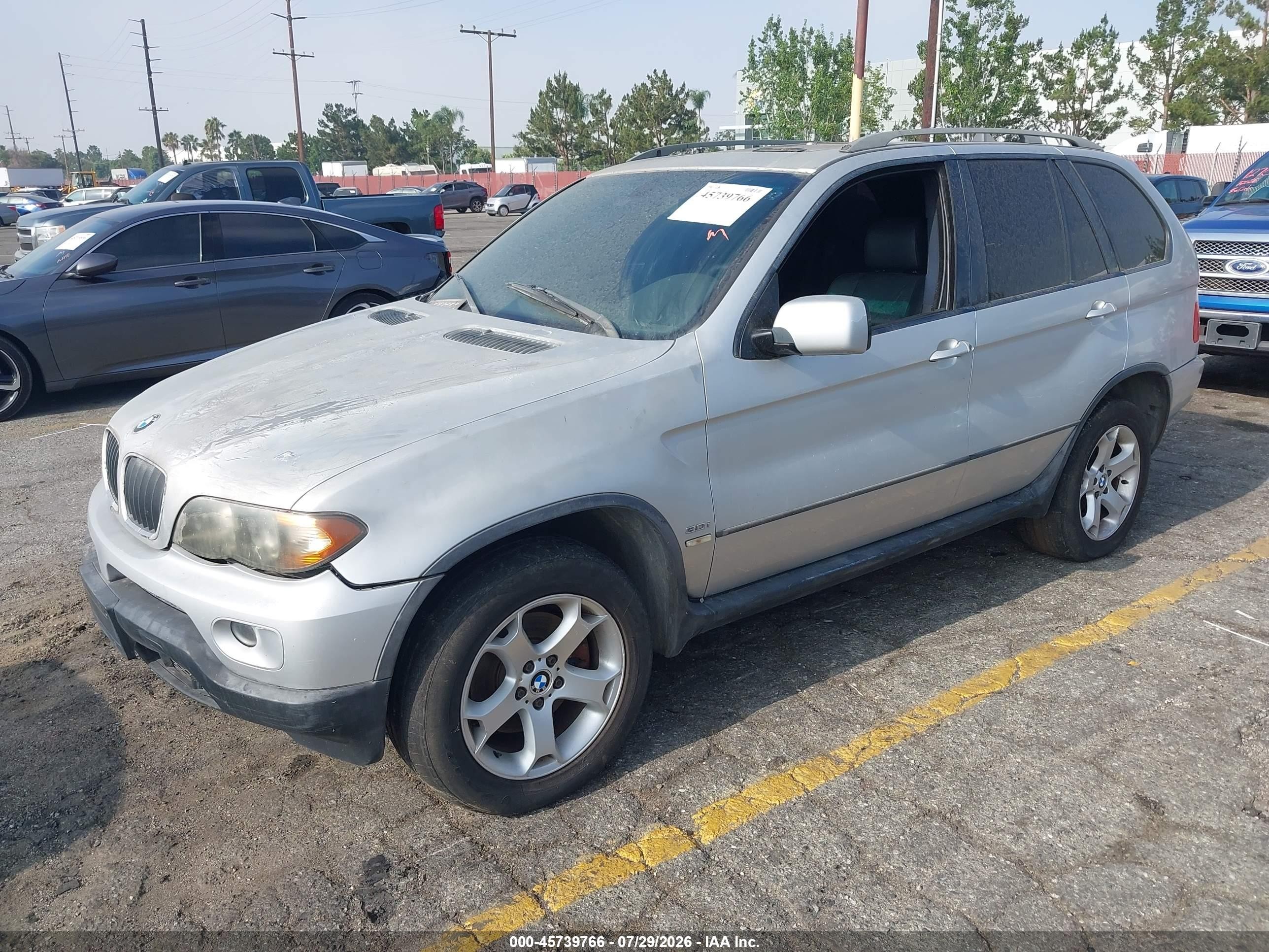 2004 Bmw X5 3.0i Silver vin: 5UXFA13524LU30670
